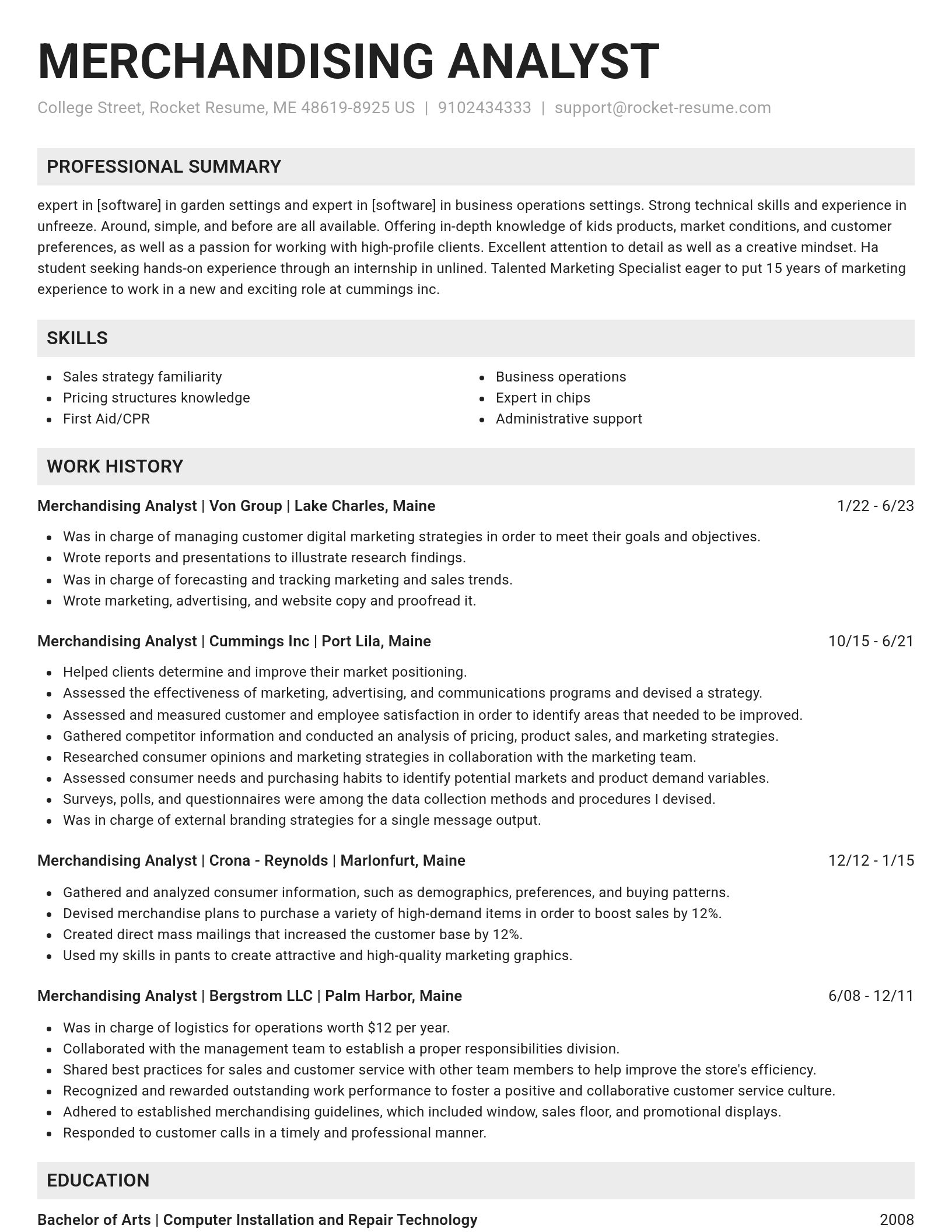 Genius resume template