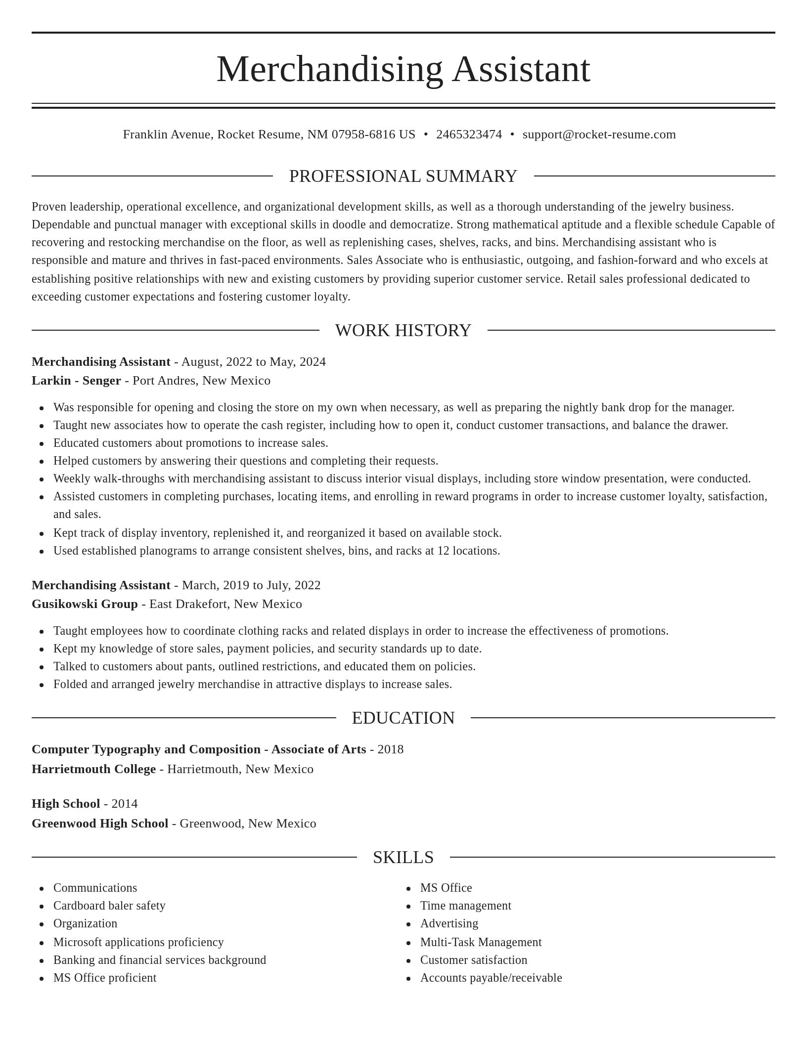 Elegant resume template