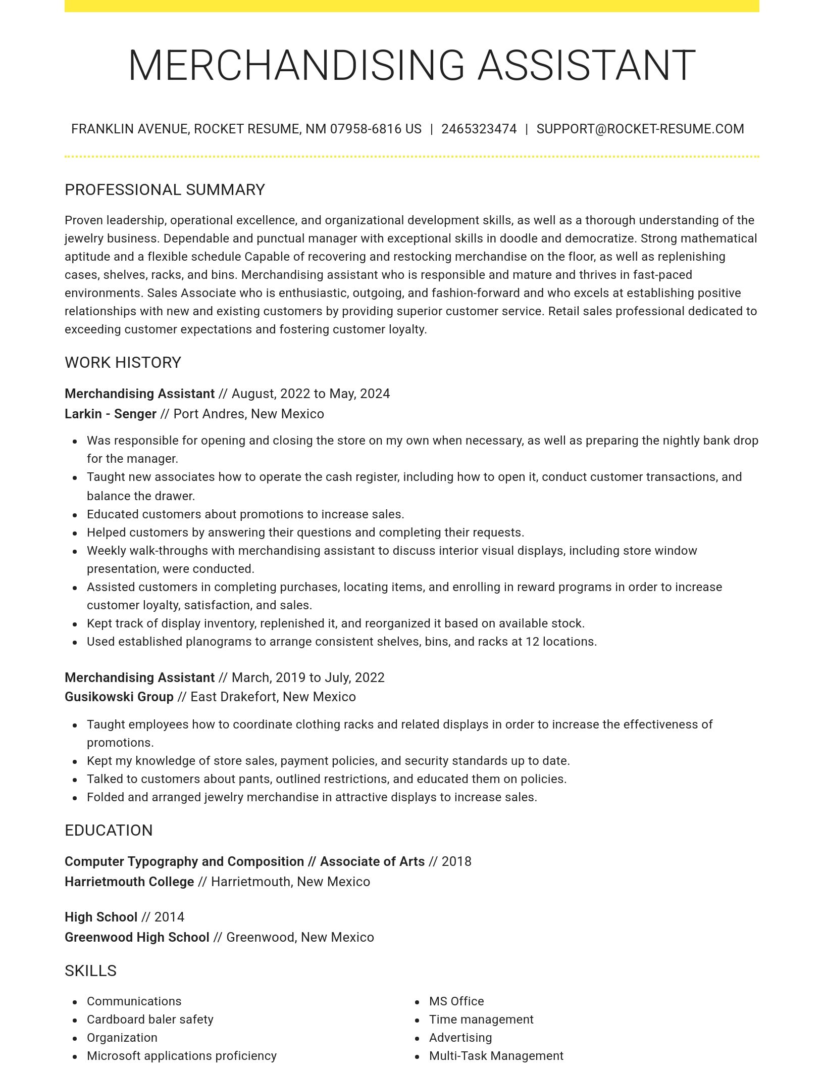 Grand resume template