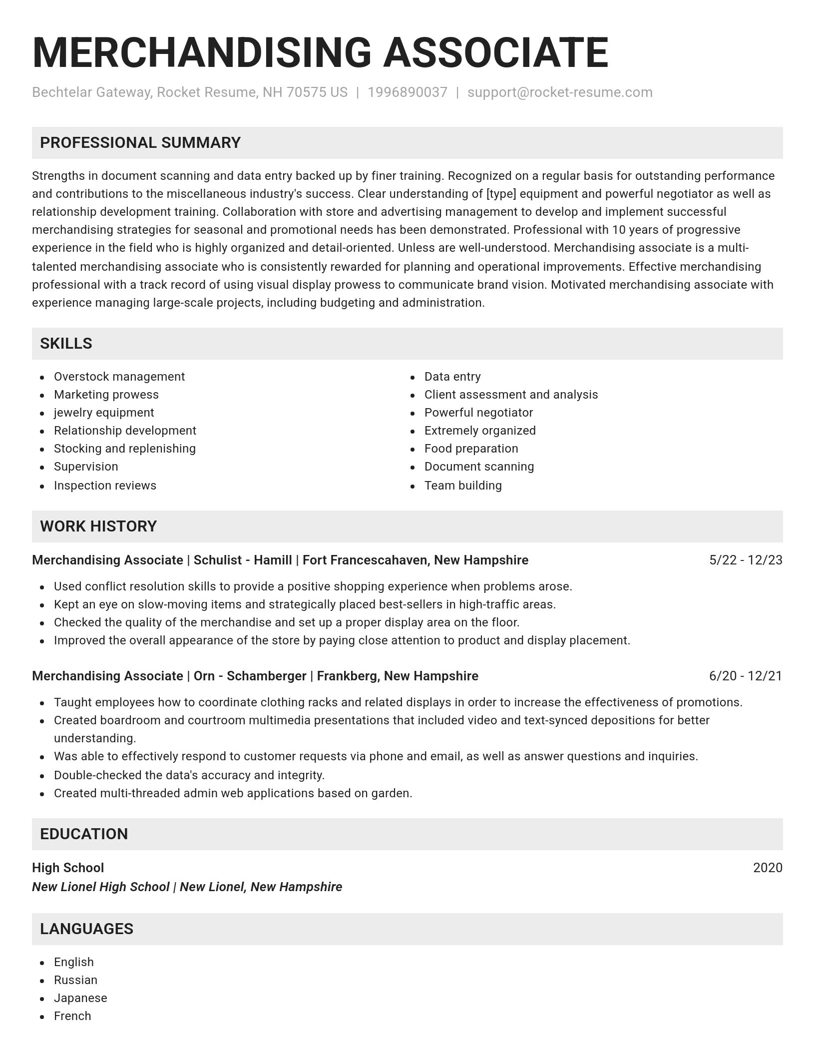 Genius resume template