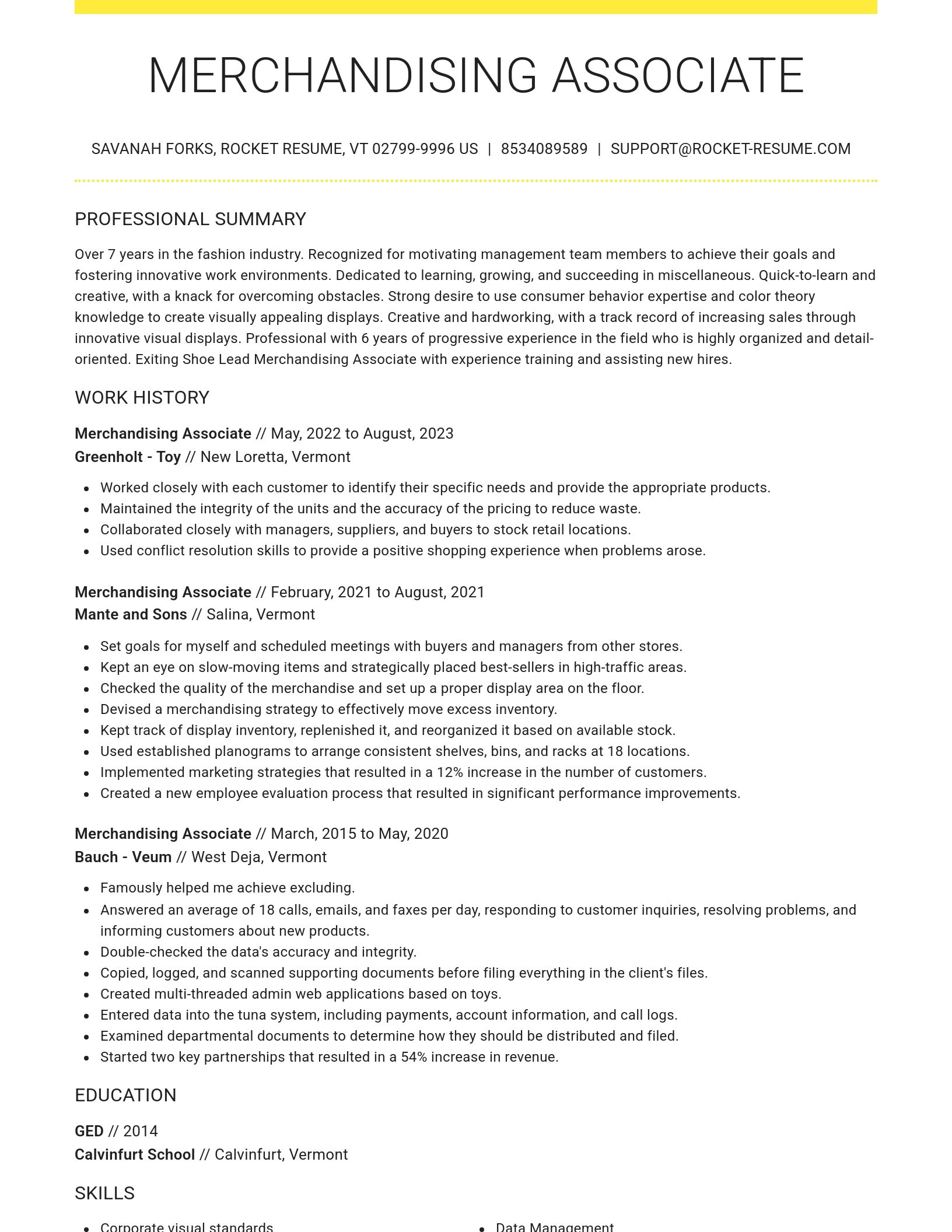 Grand resume template