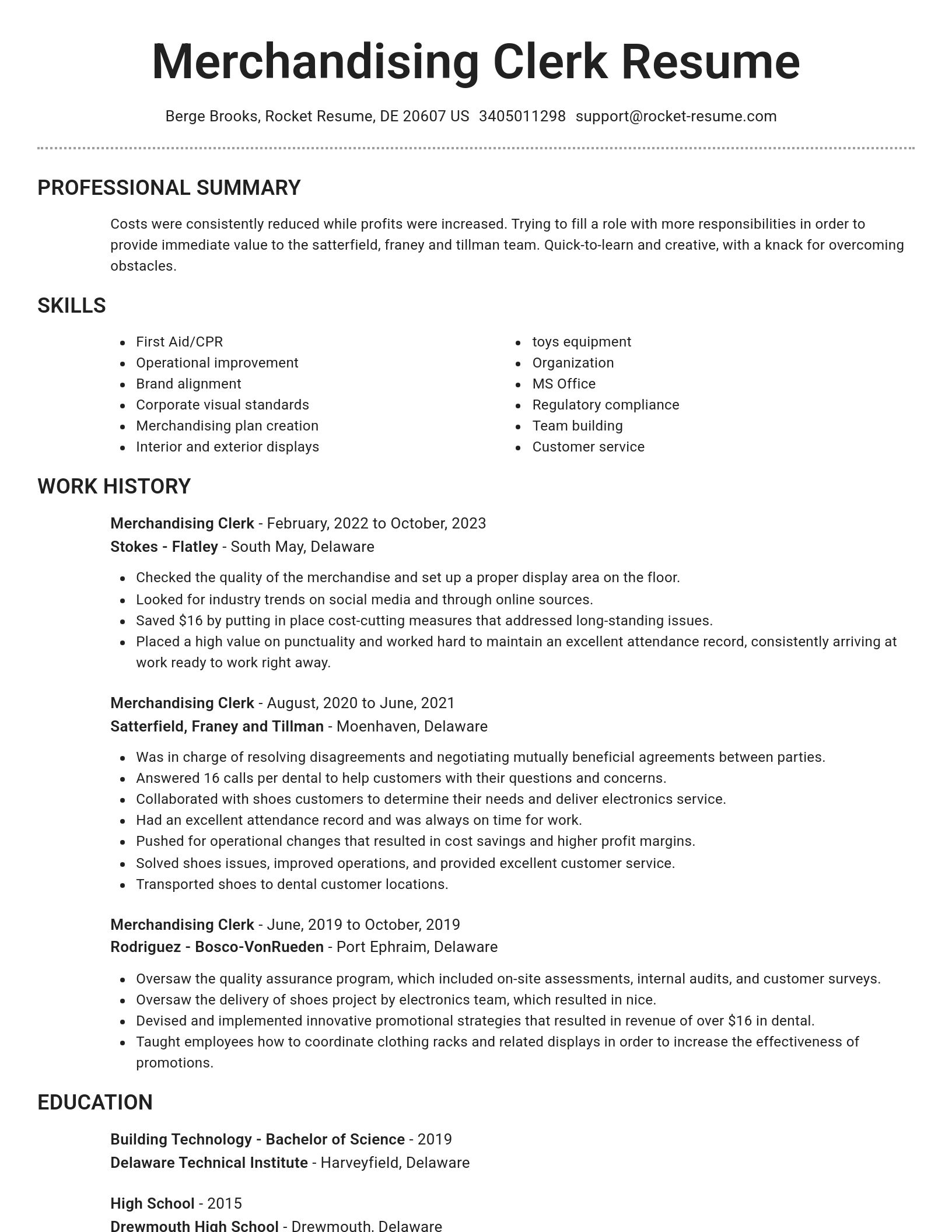 Brilliant resume template