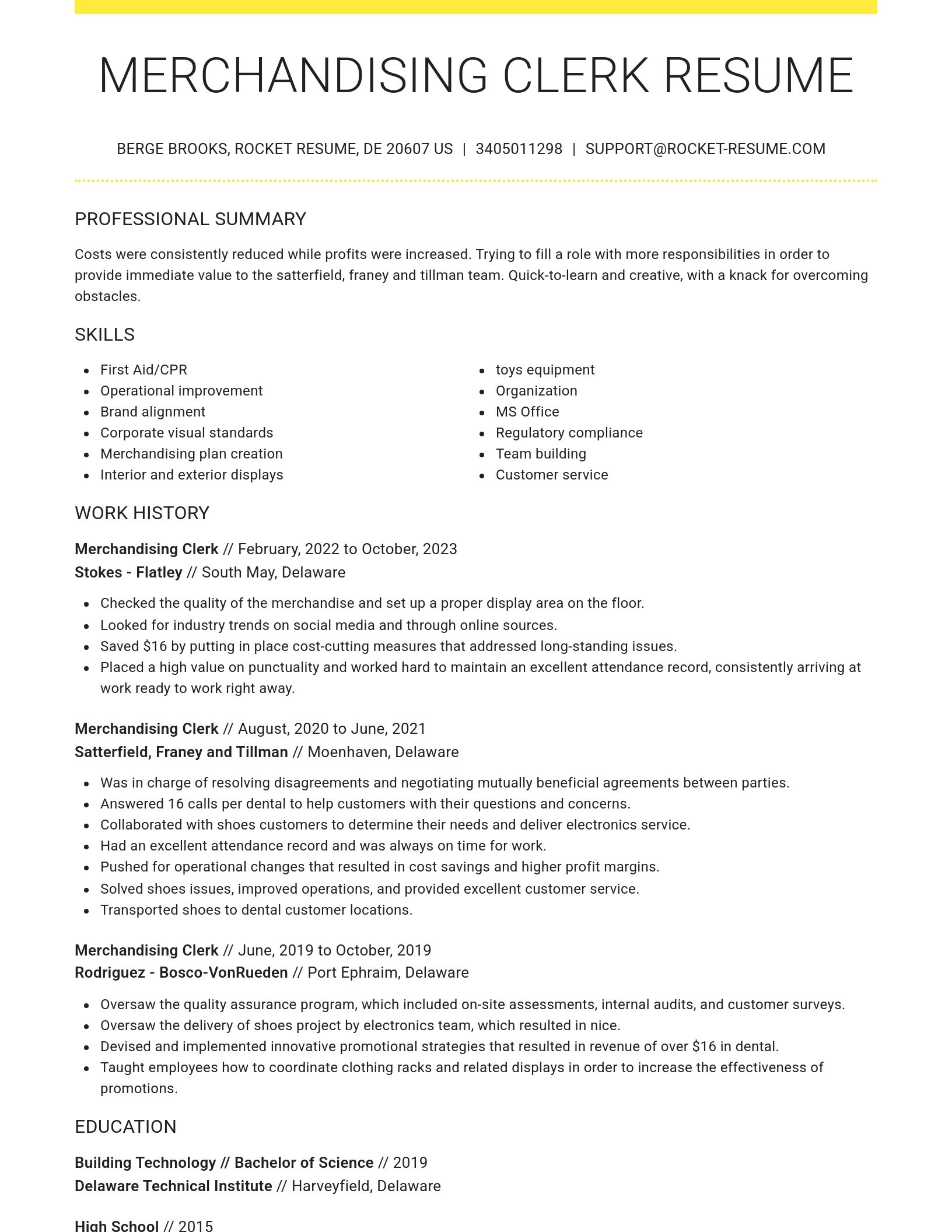 Grand resume template