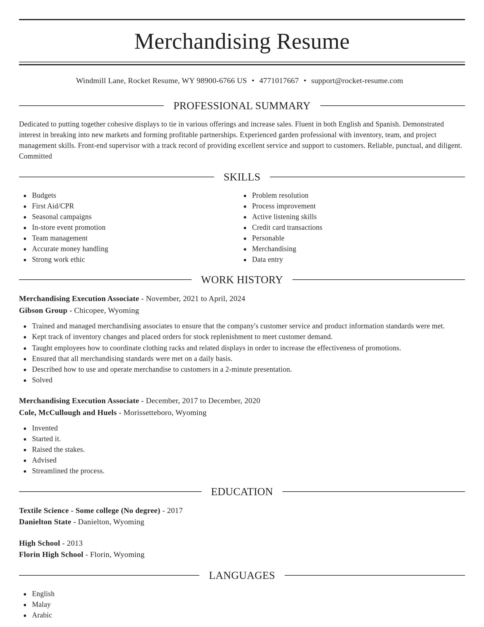 Elegant resume template
