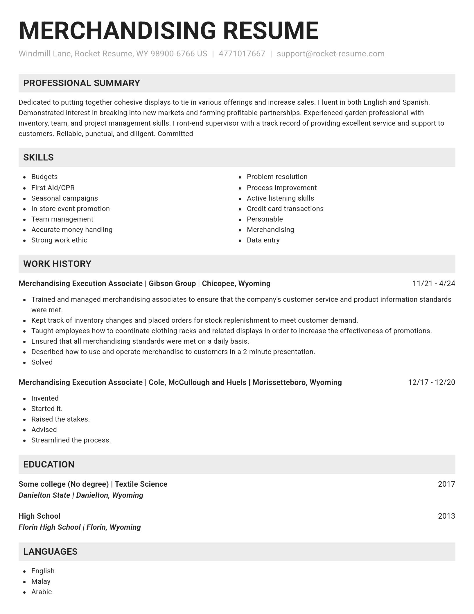 Genius resume template
