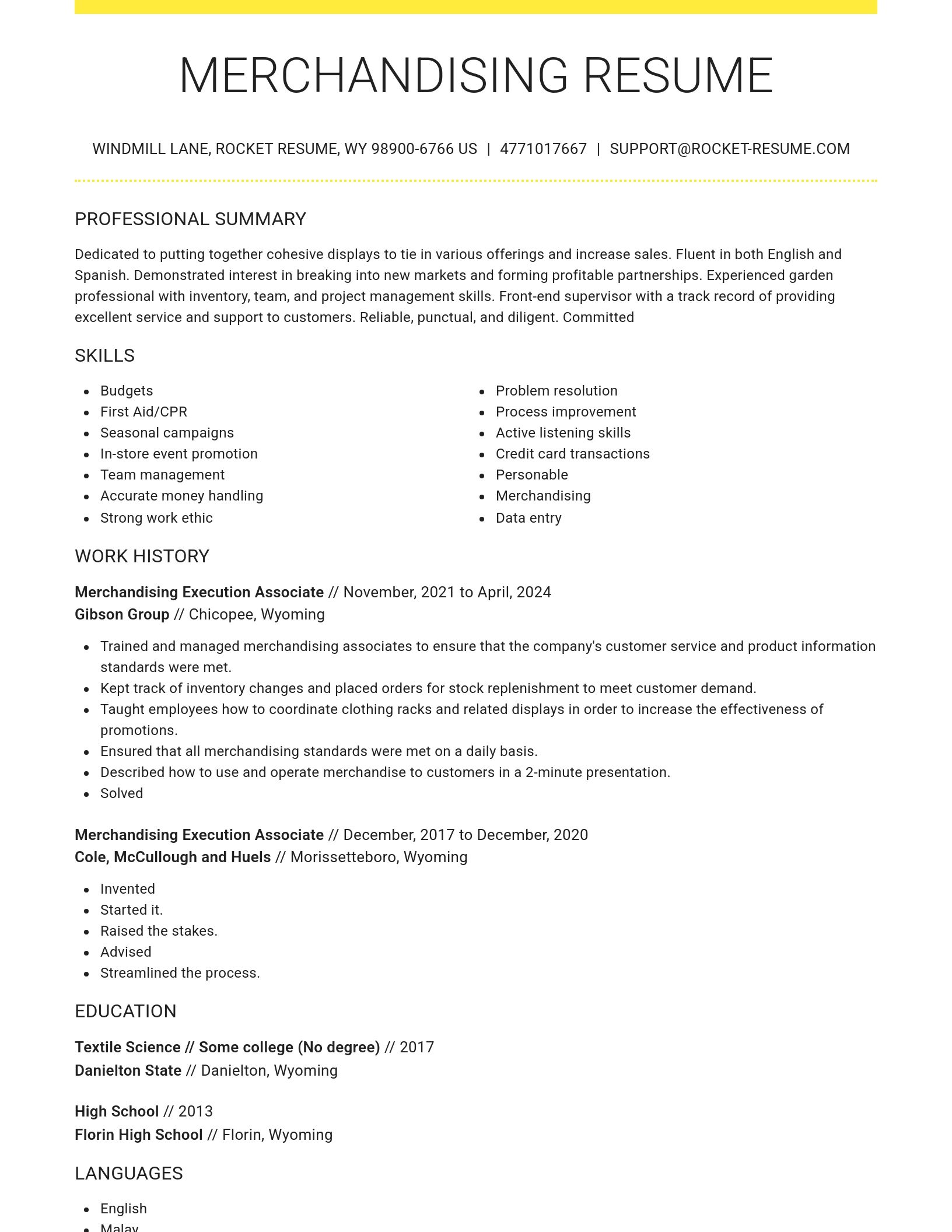 Grand resume template
