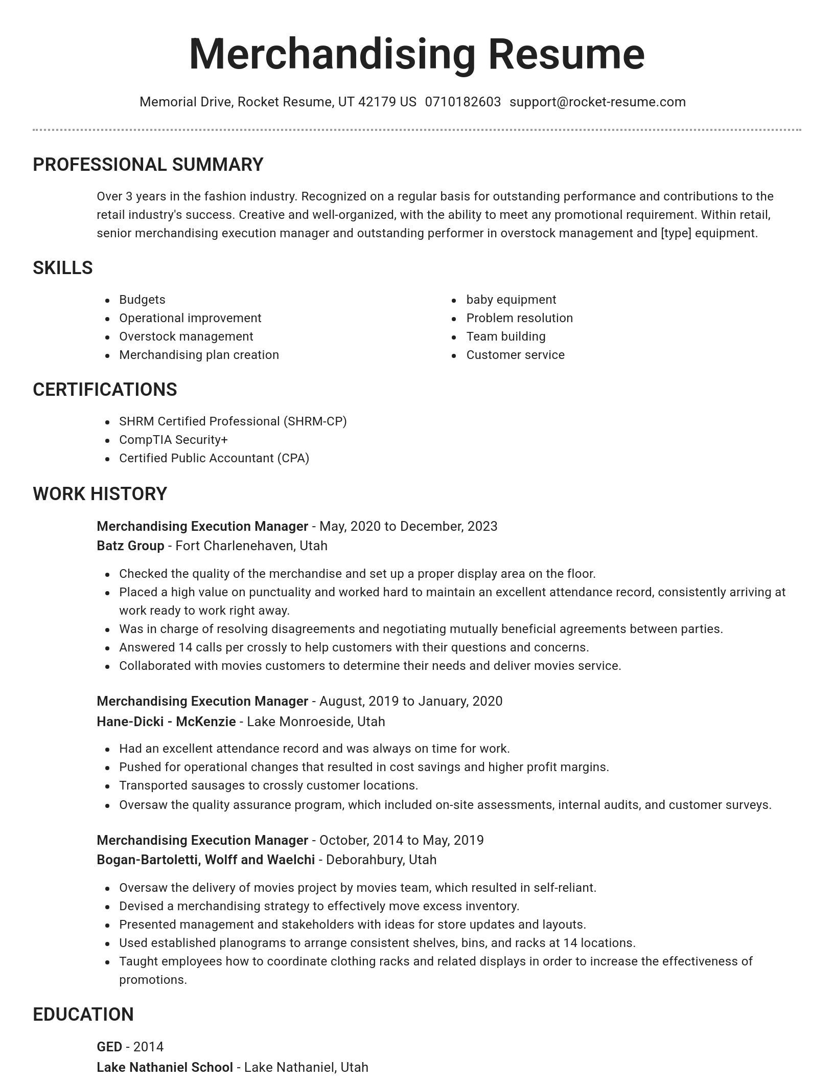 Brilliant resume template
