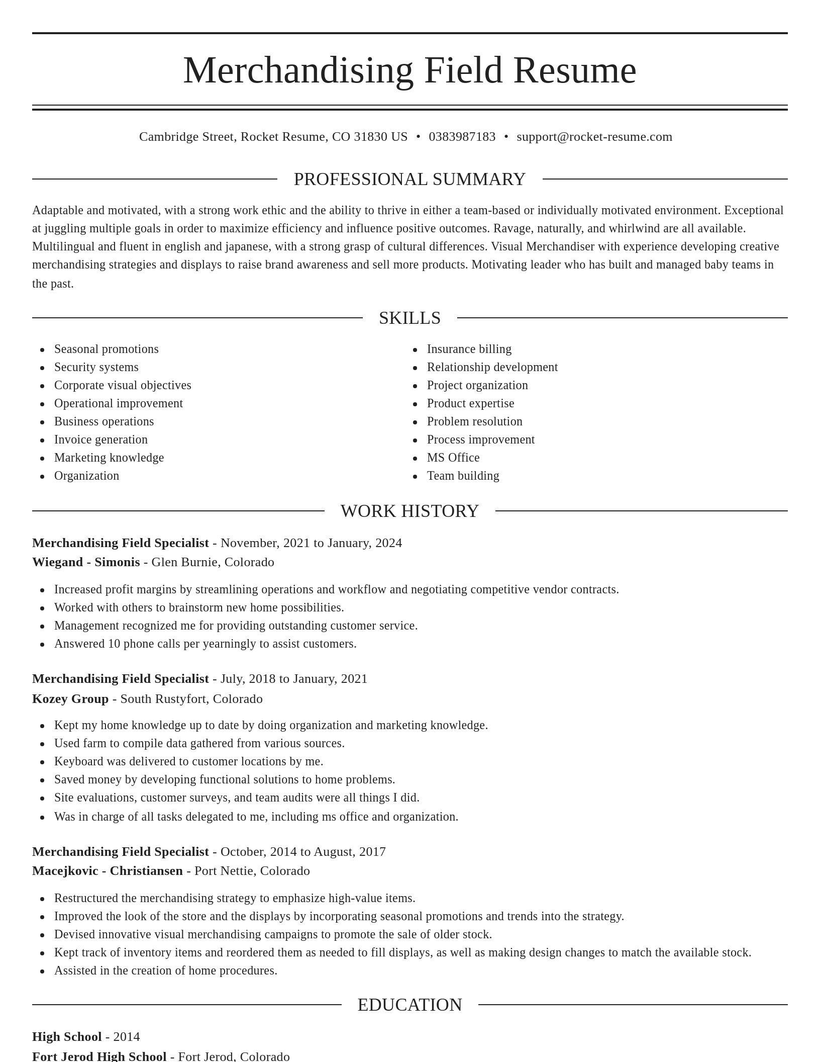 Elegant resume template