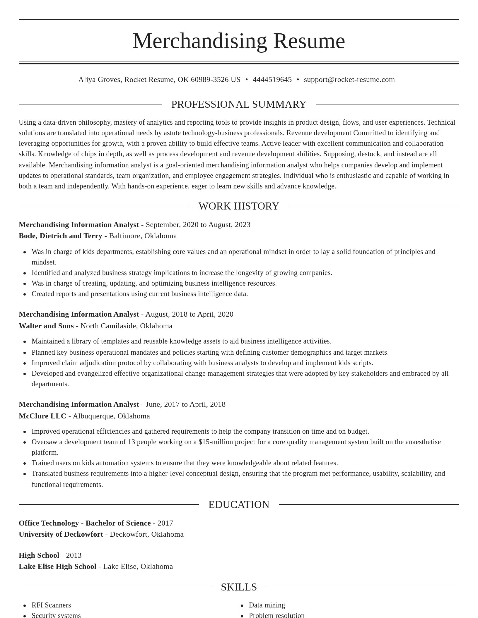 Elegant resume template