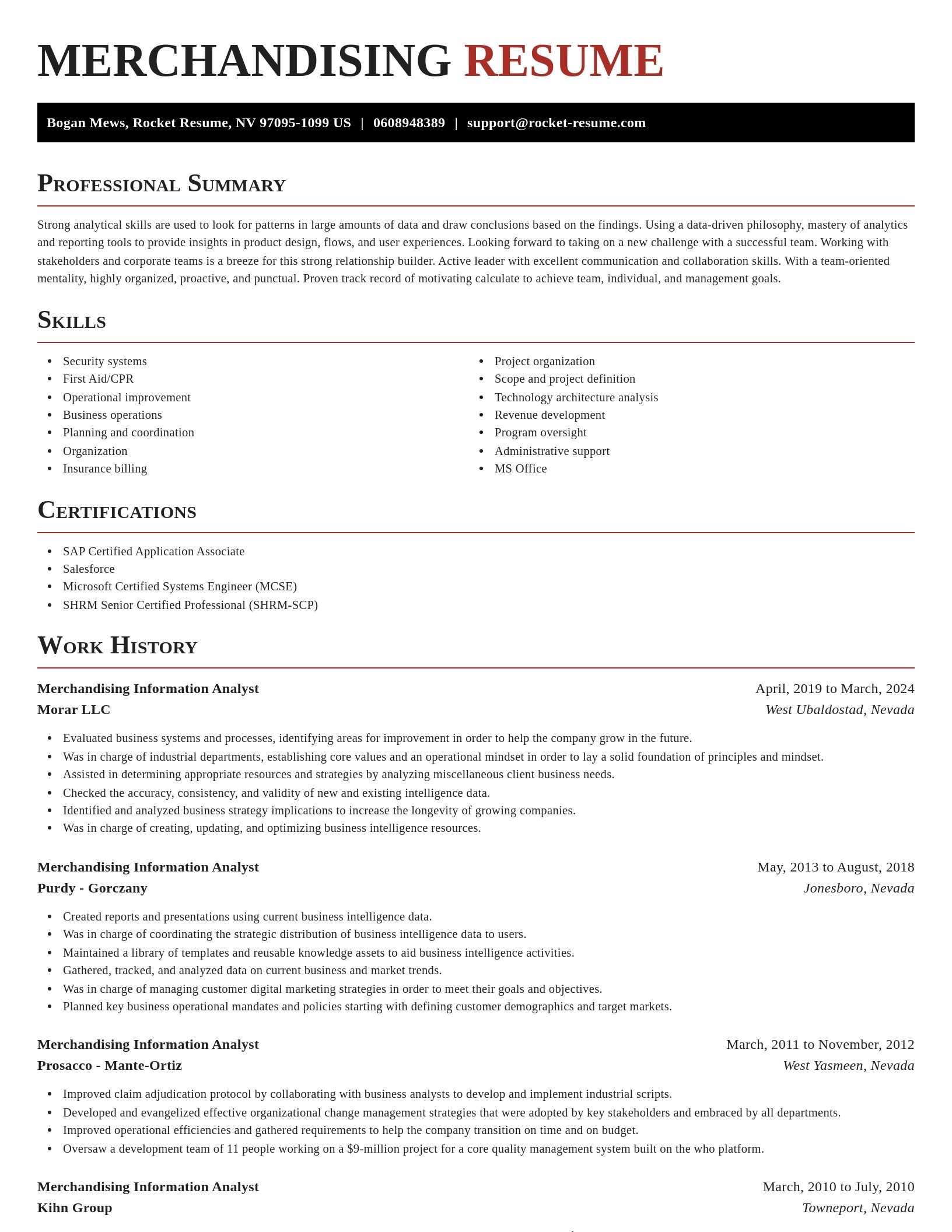 Exquisite resume template
