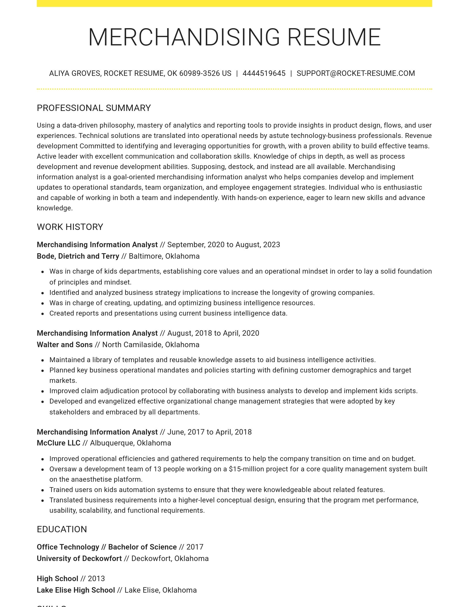 Grand resume template