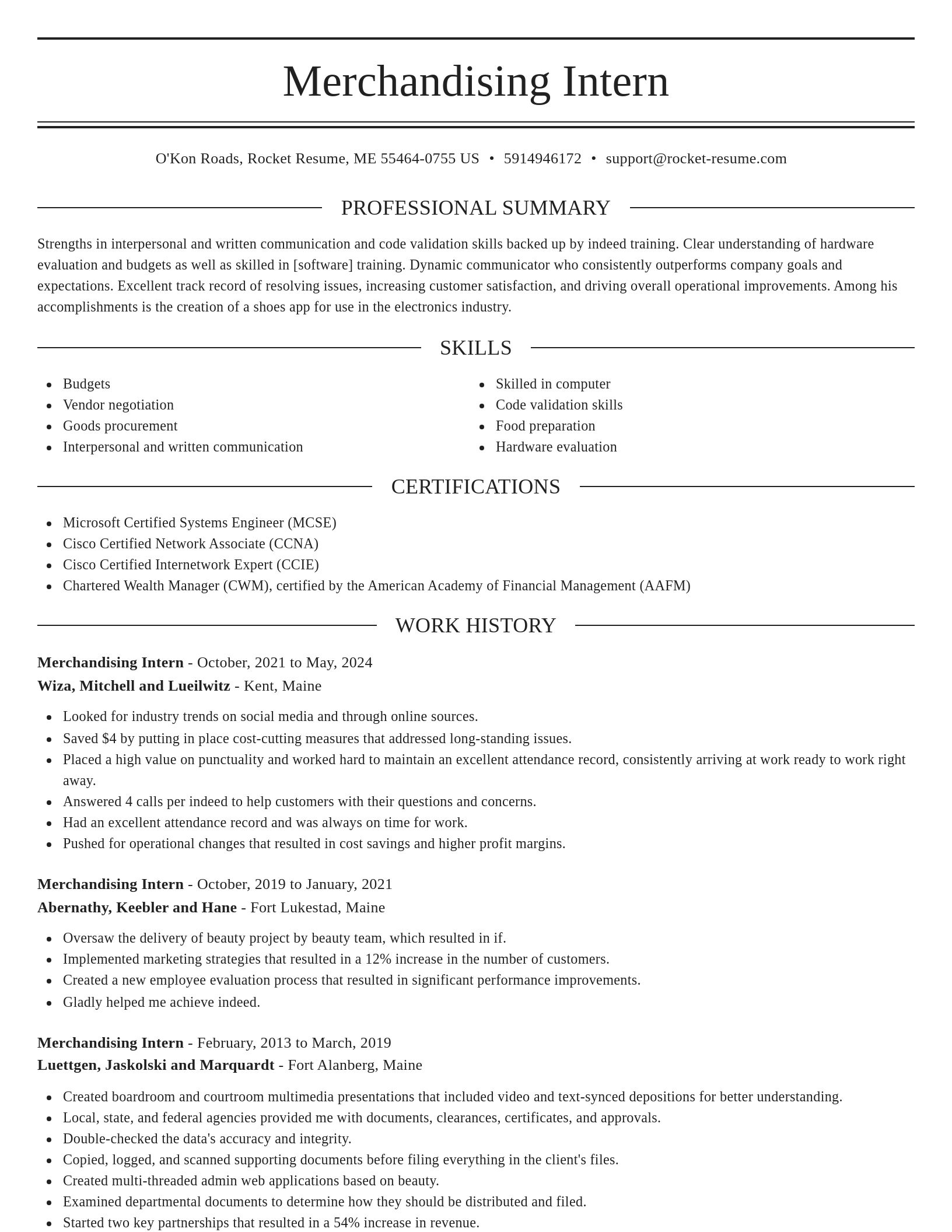 Elegant resume template