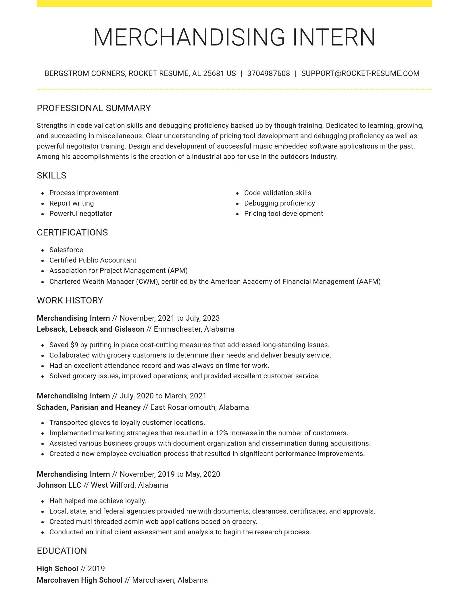 Grand resume template