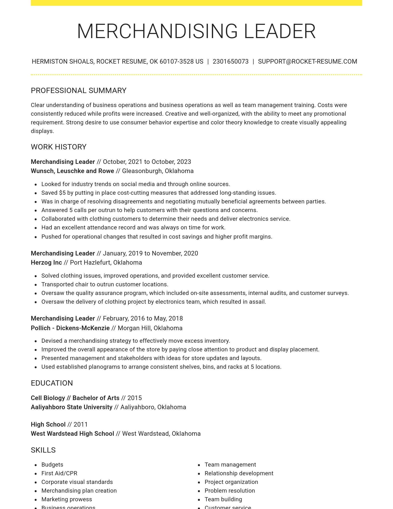 Grand resume template
