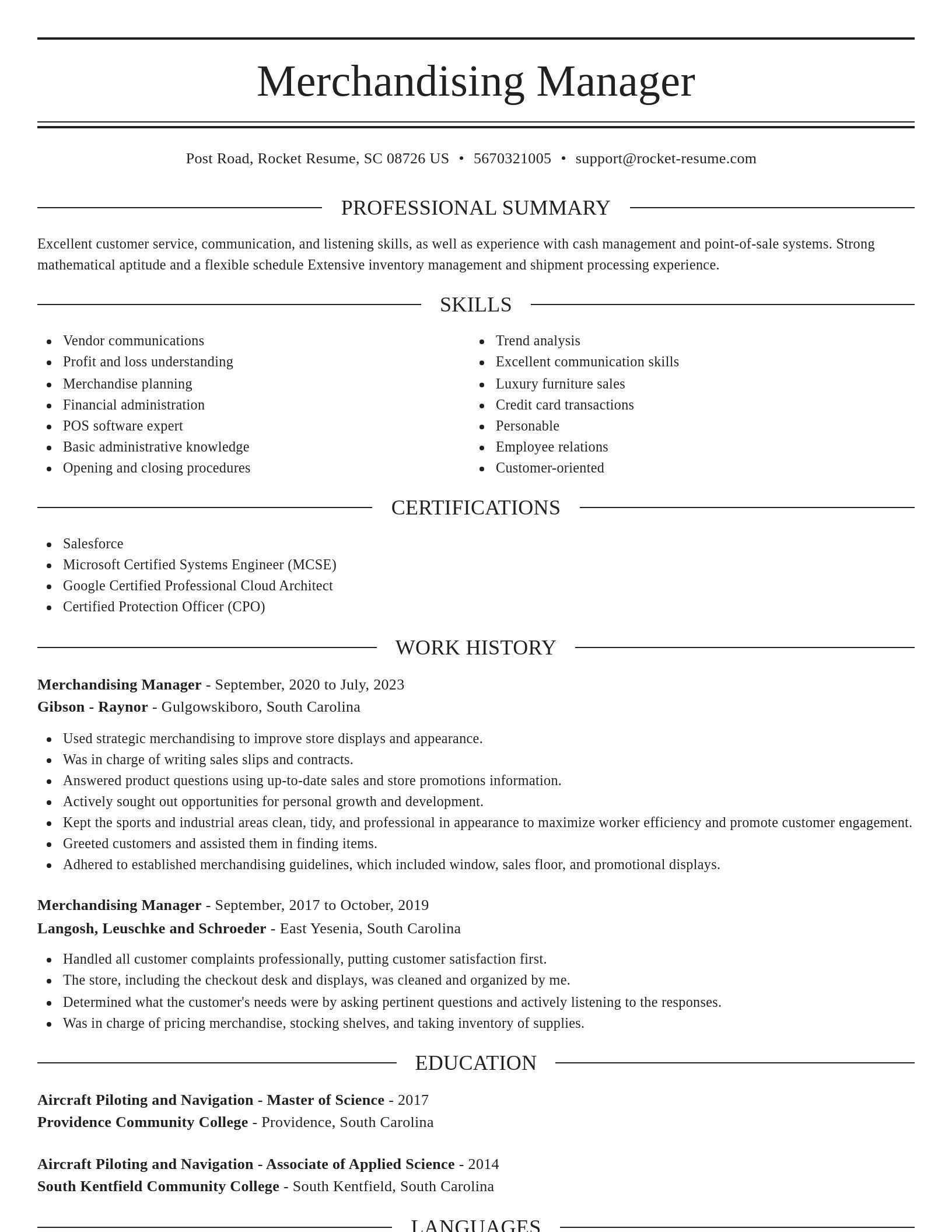 Elegant resume template