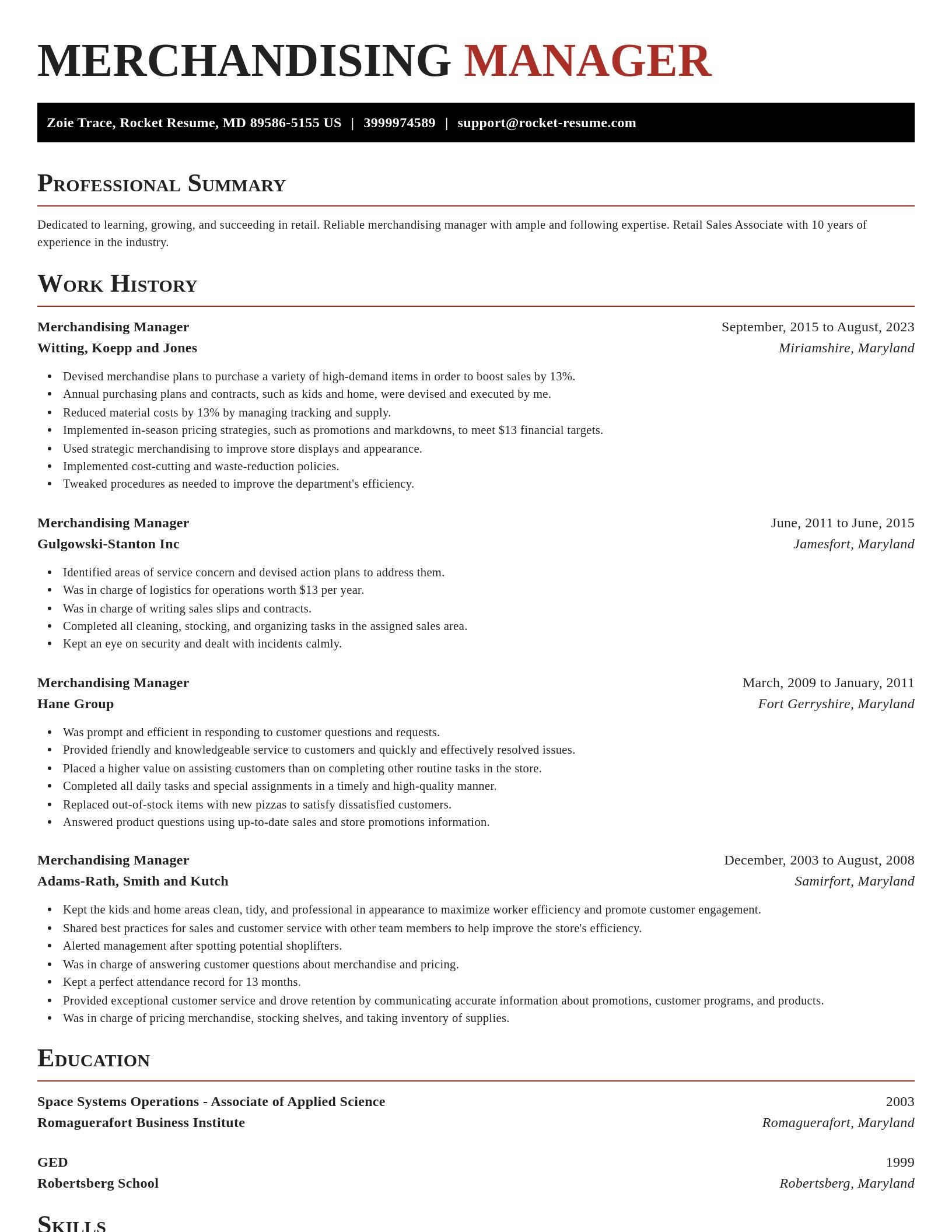 Exquisite resume template