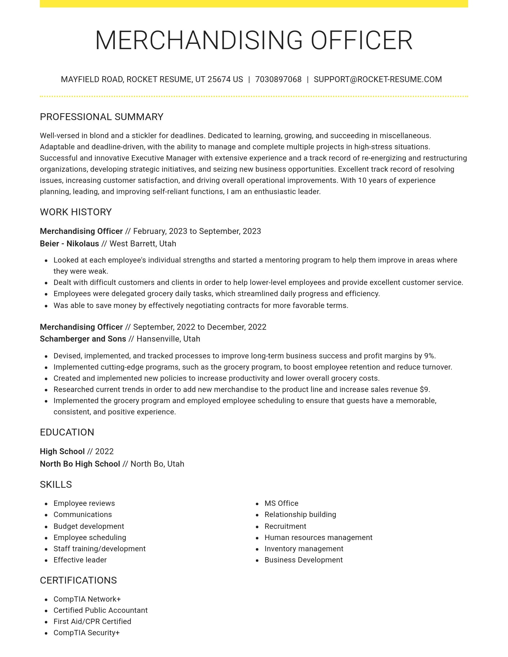 Grand resume template