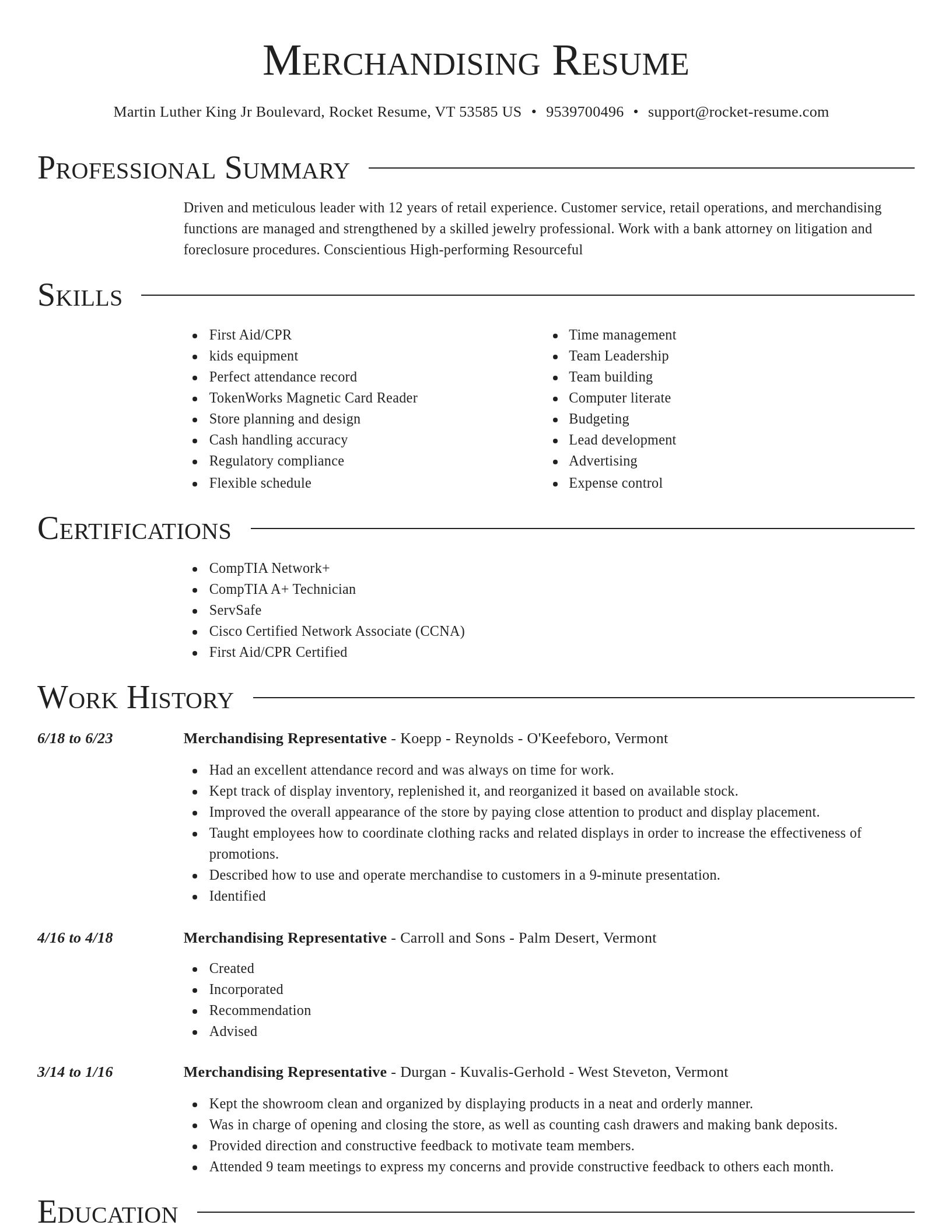 Director resume template