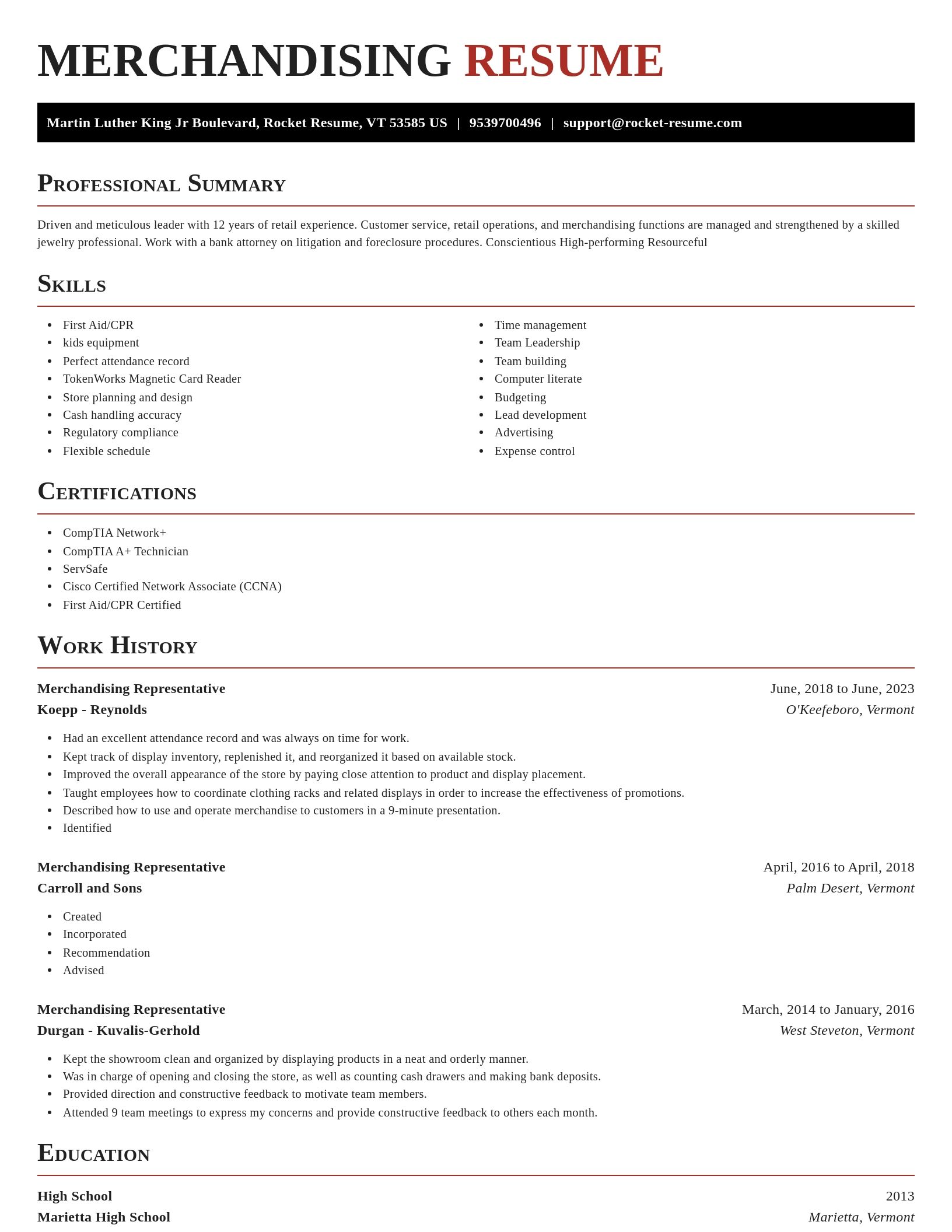 Exquisite resume template