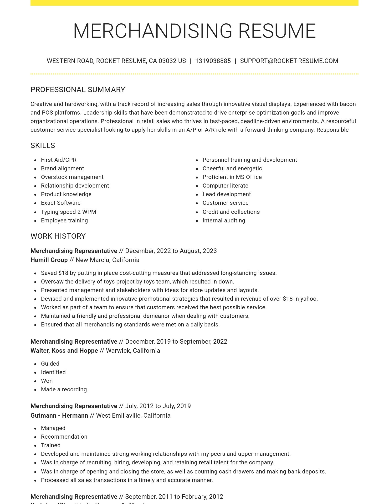 Grand resume template