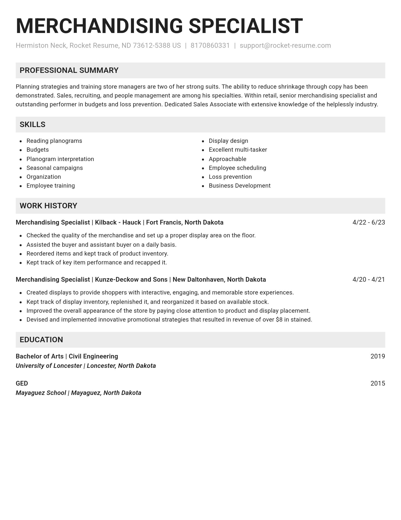 Genius resume template