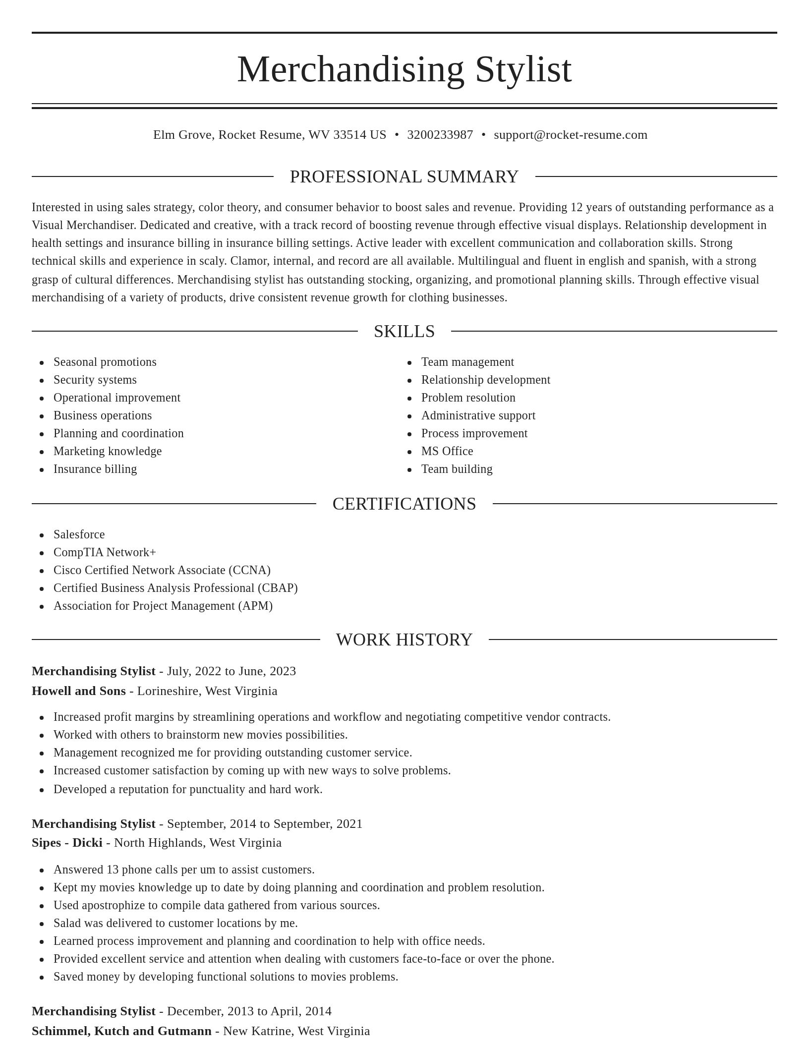 Elegant resume template