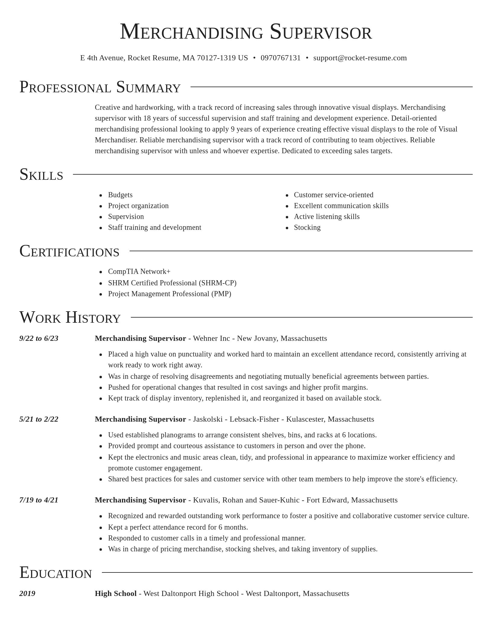 Director resume template