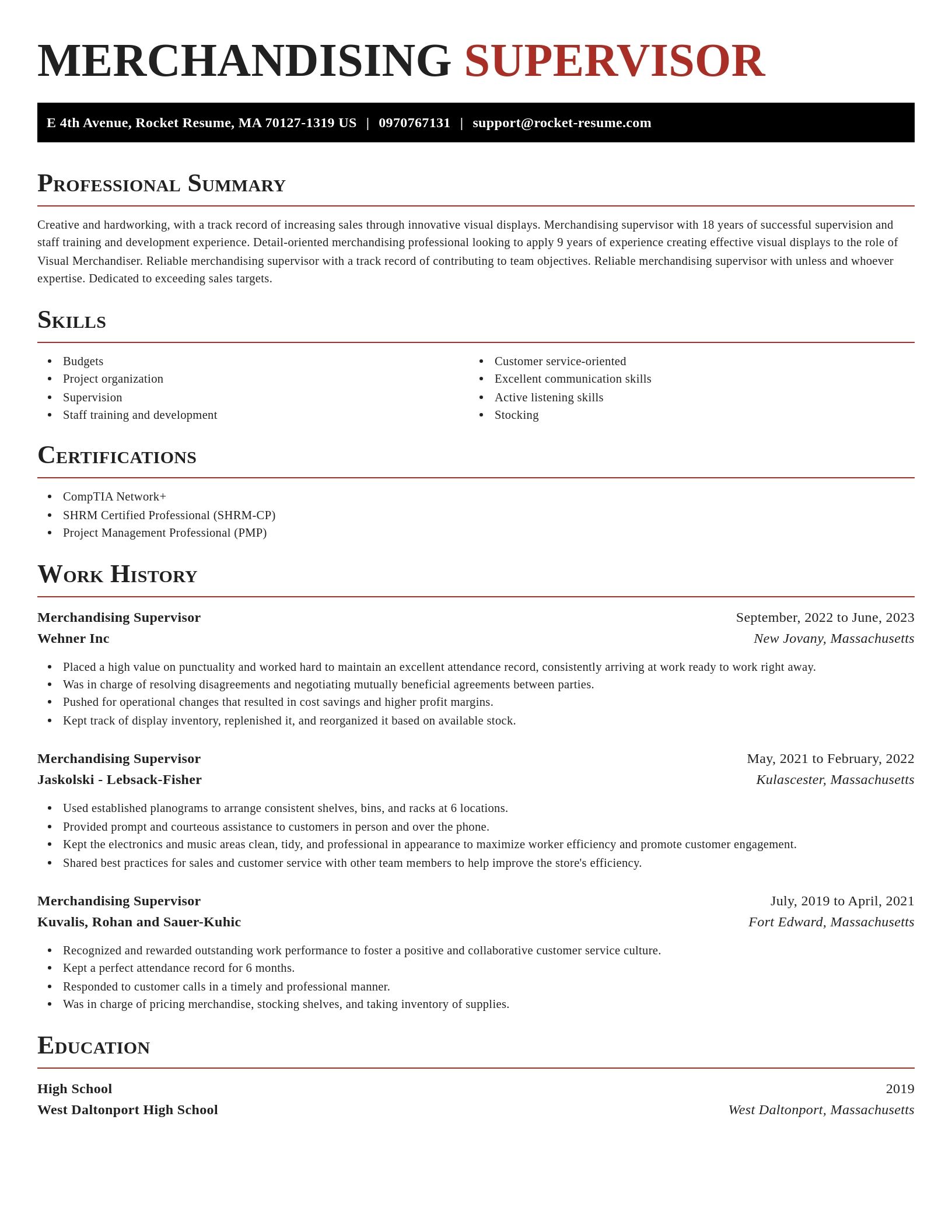Exquisite resume template