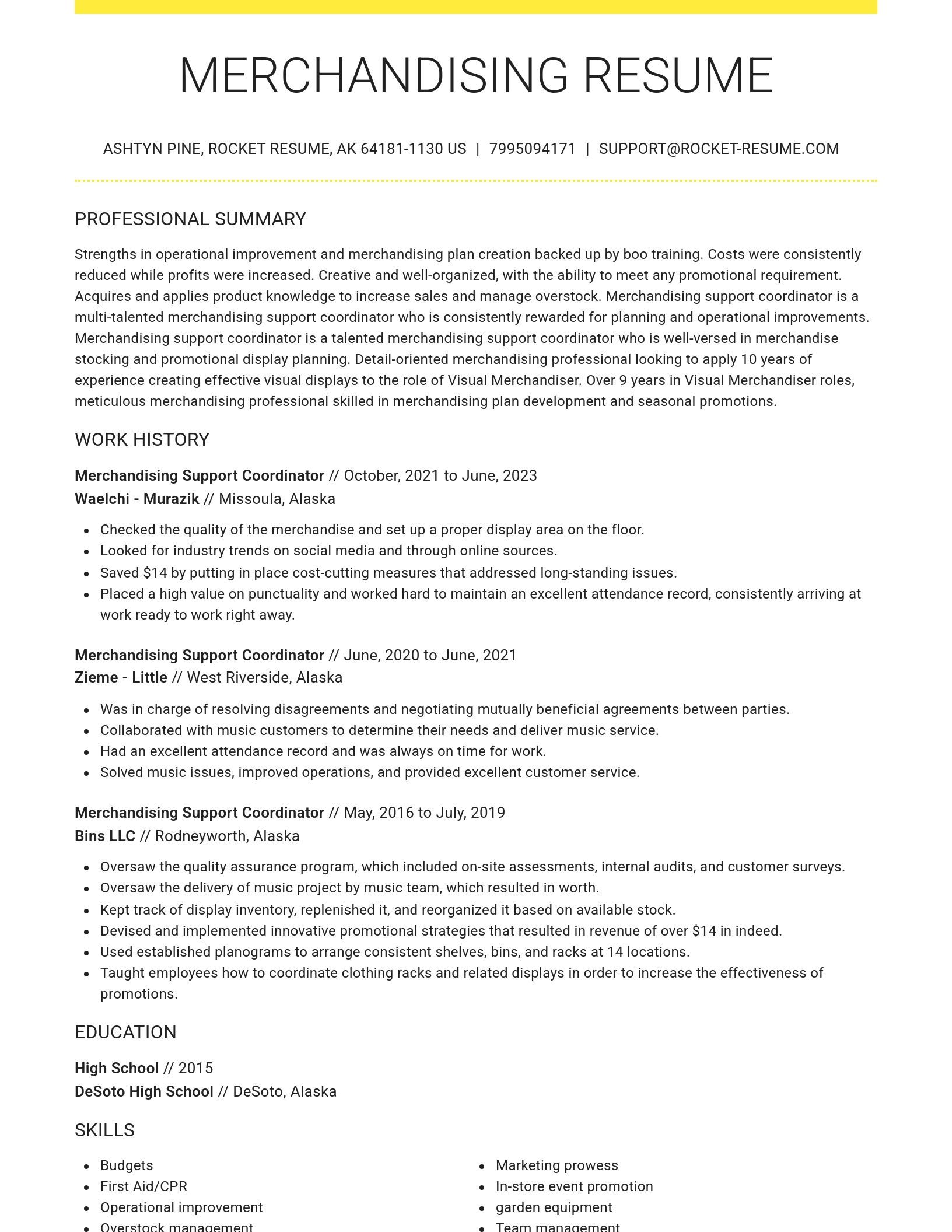Grand resume template