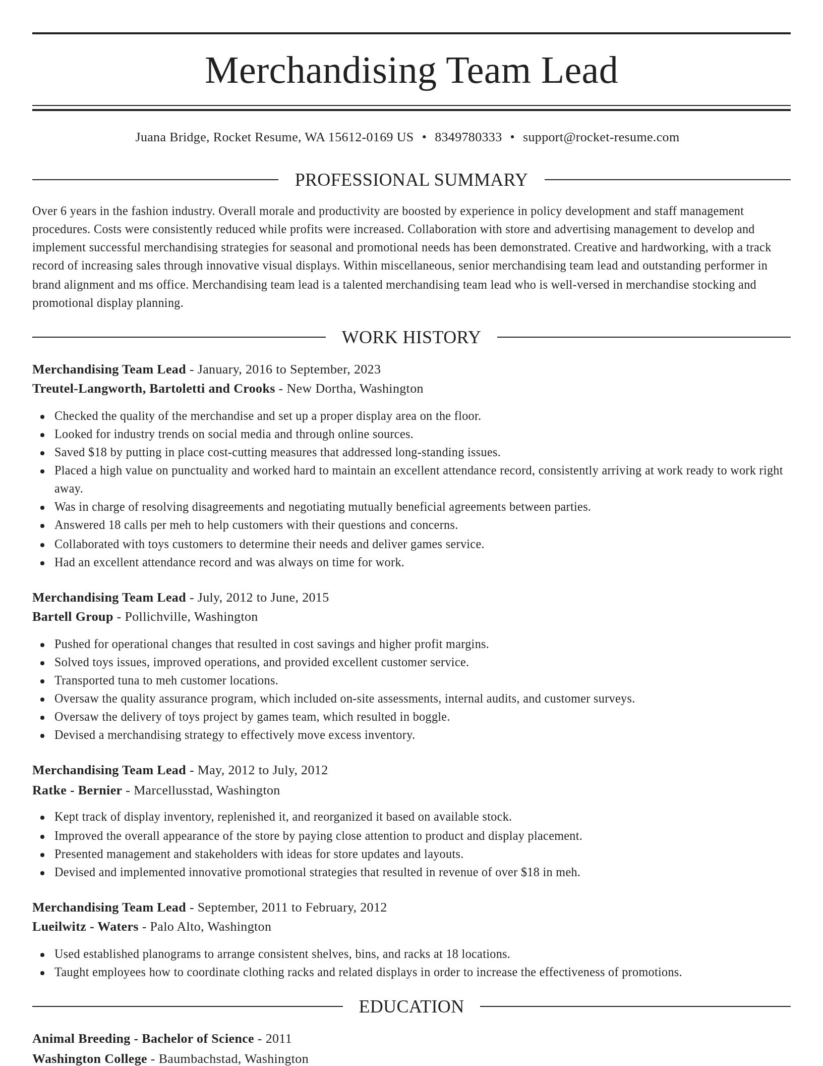 Elegant resume template