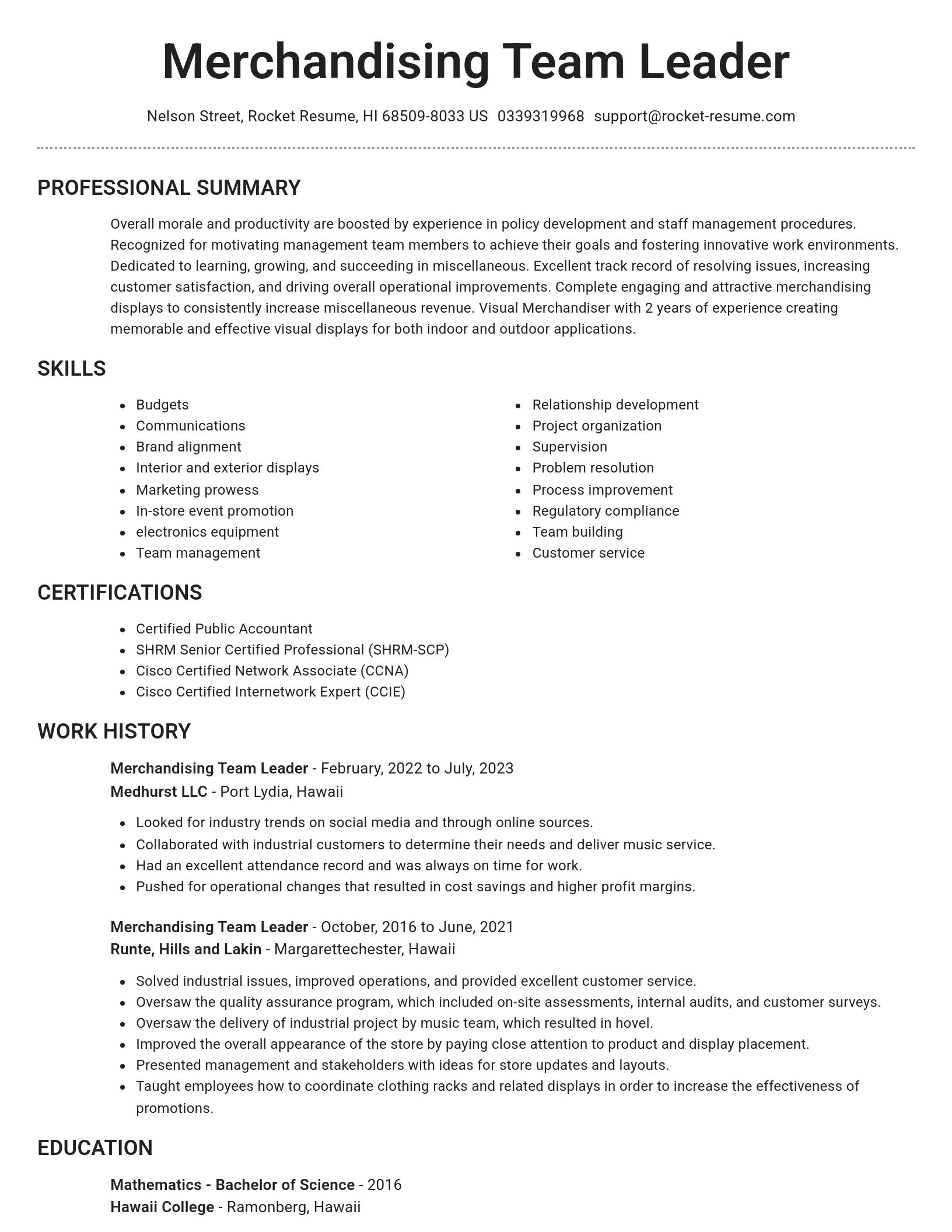 Brilliant resume template