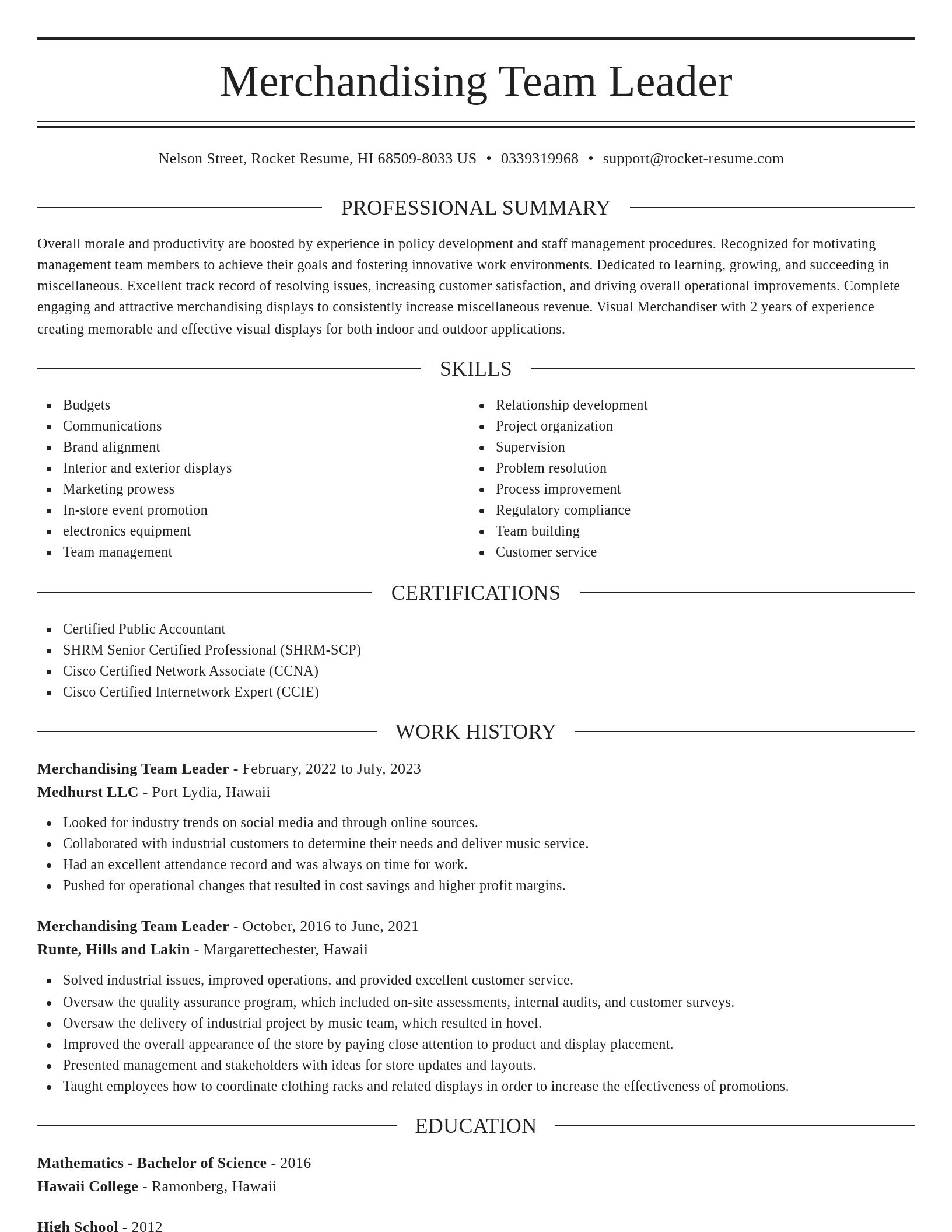Elegant resume template