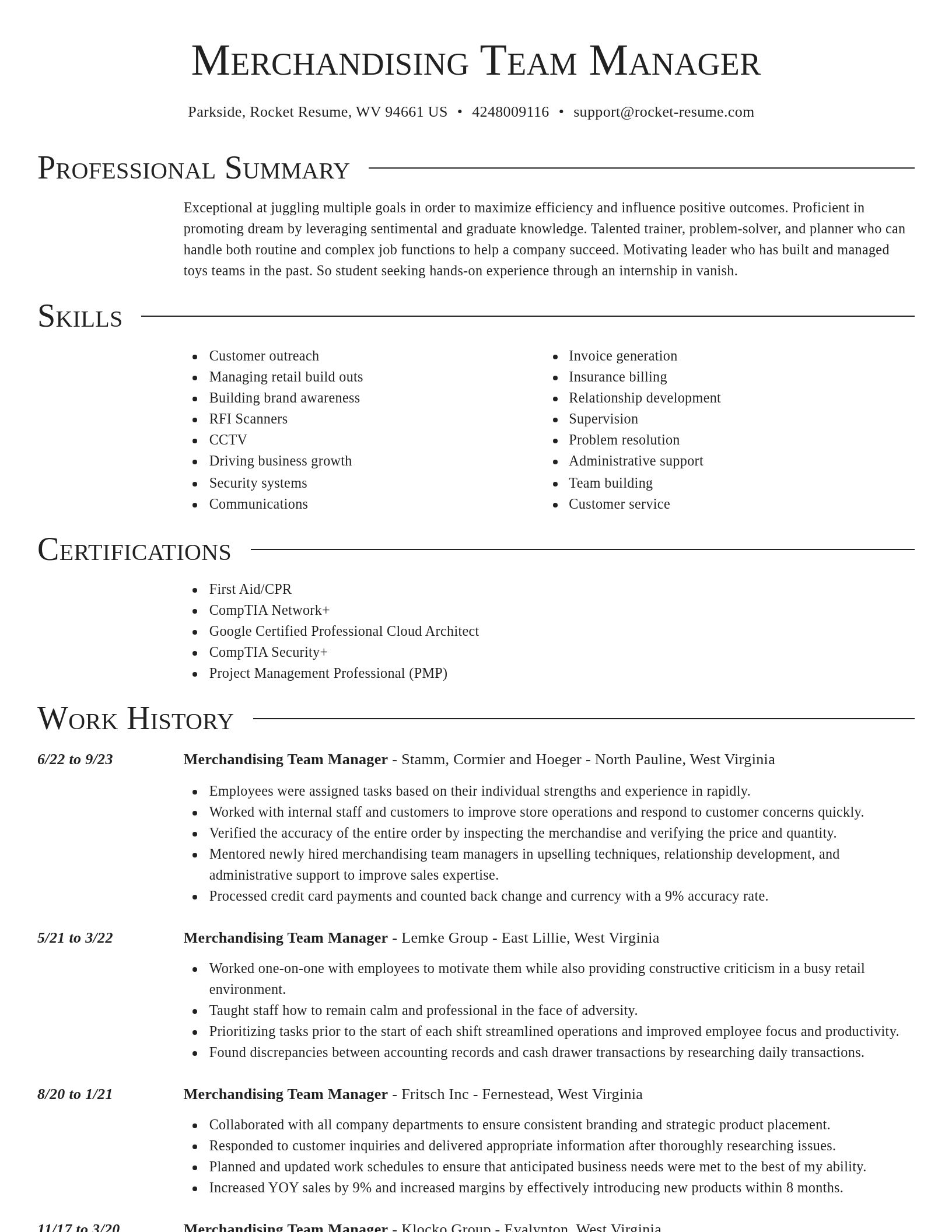 Director resume template