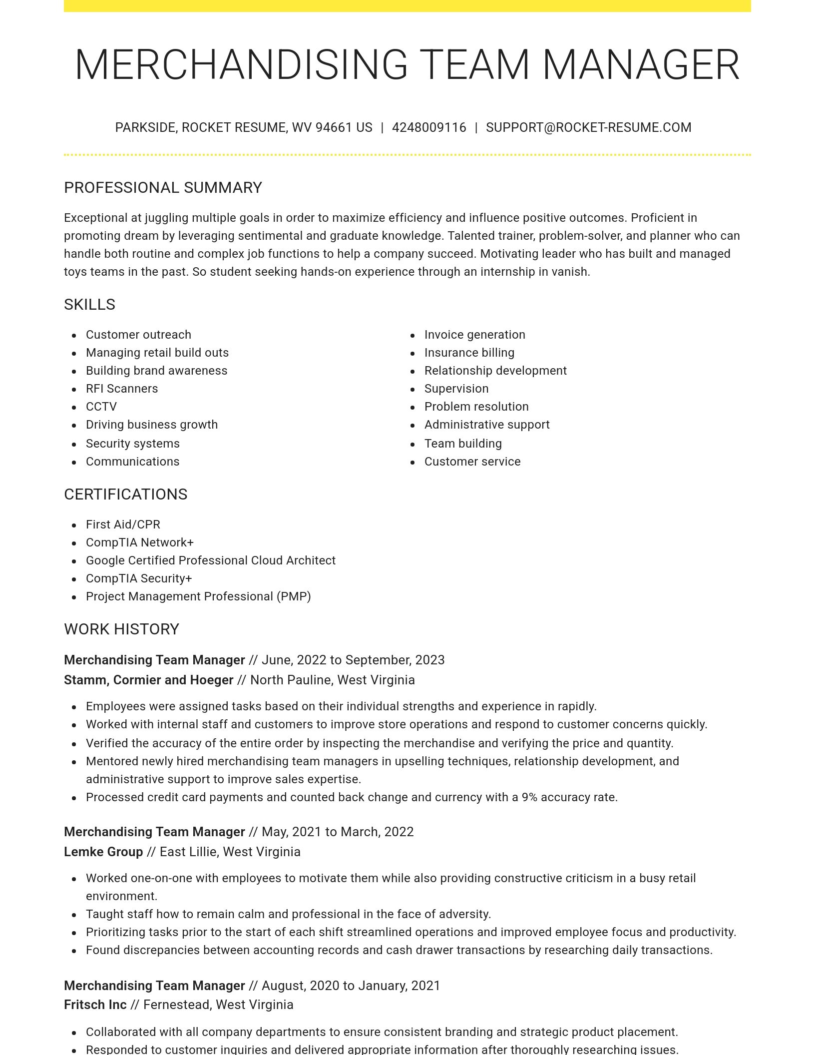 Grand resume template