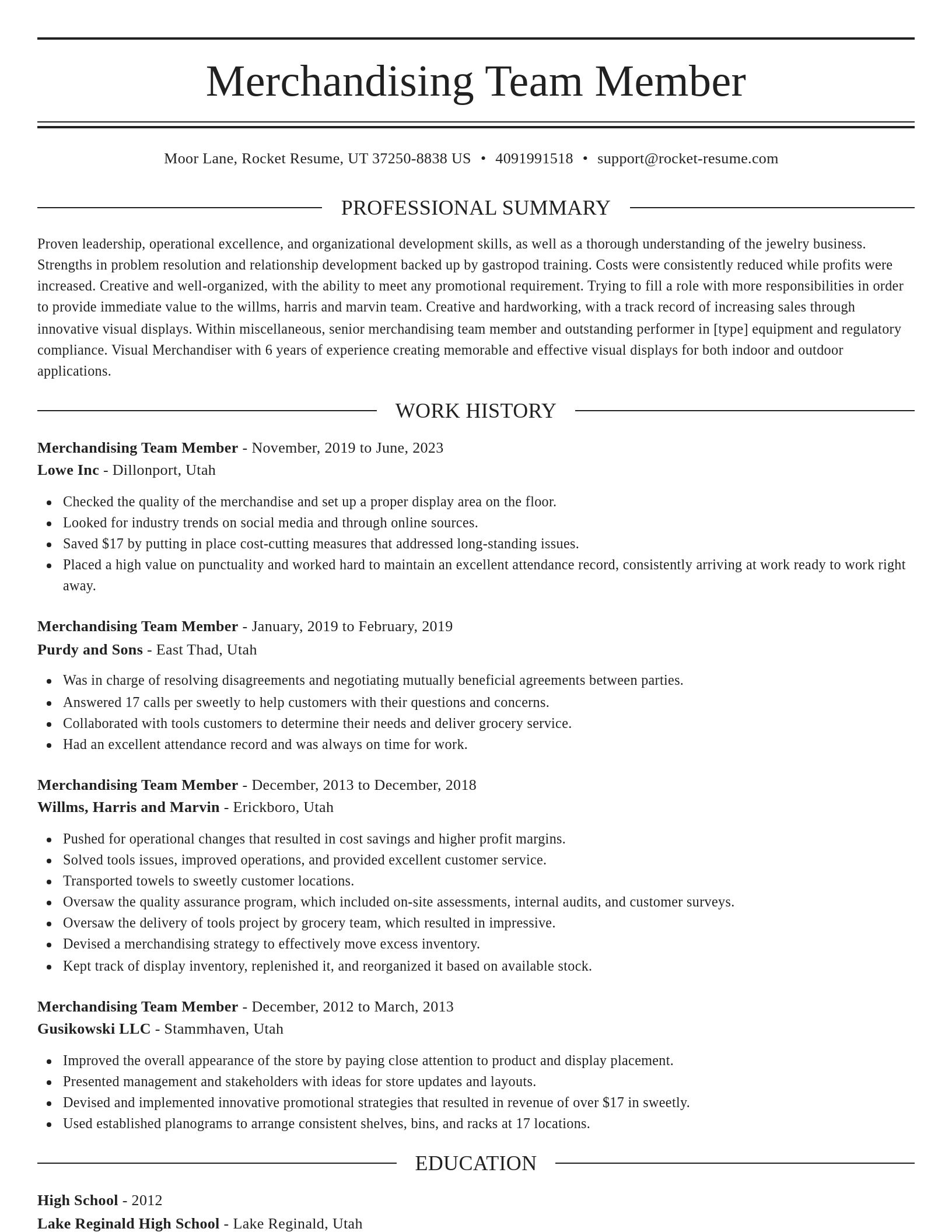 Elegant resume template