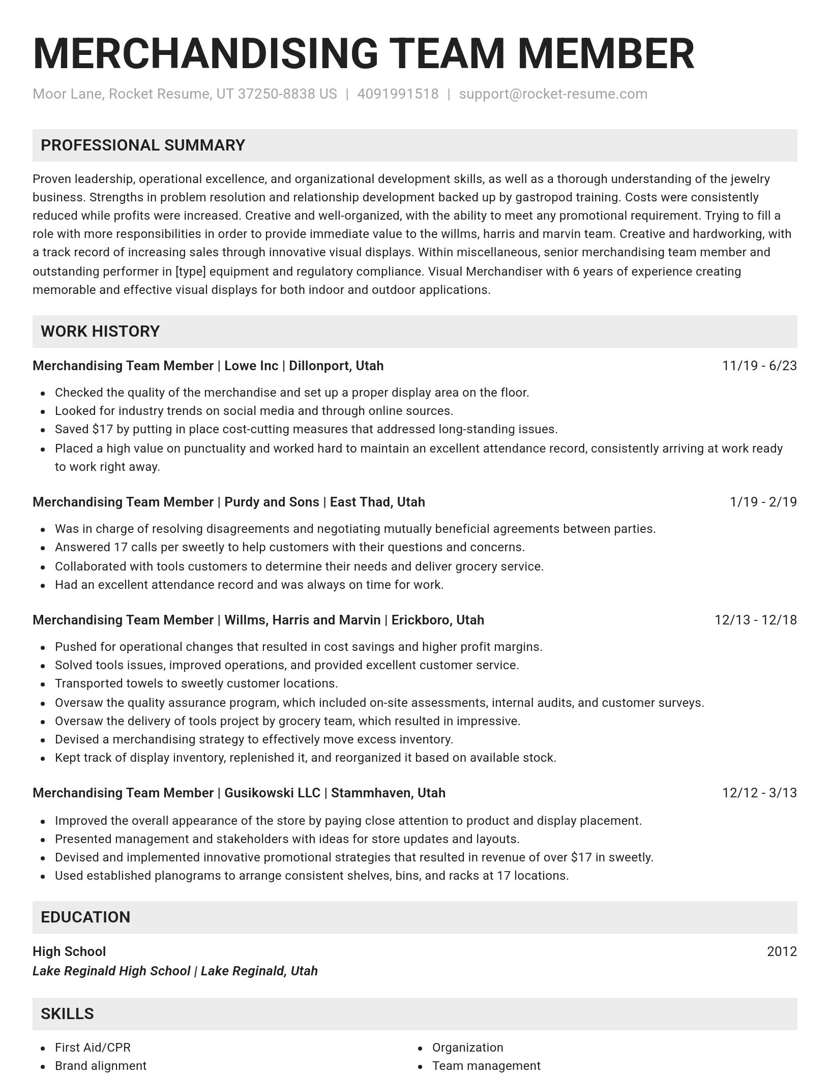 Genius resume template
