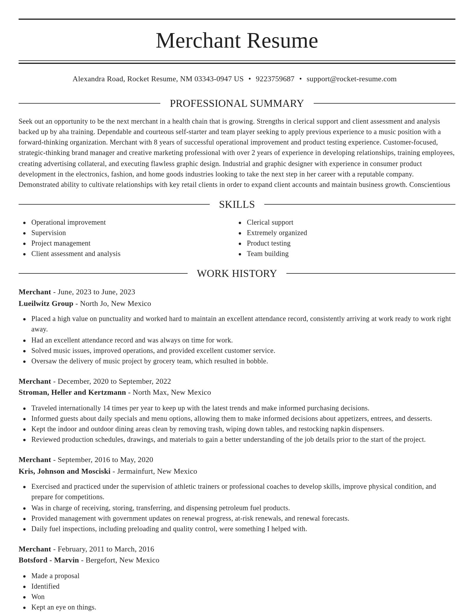 Elegant resume template