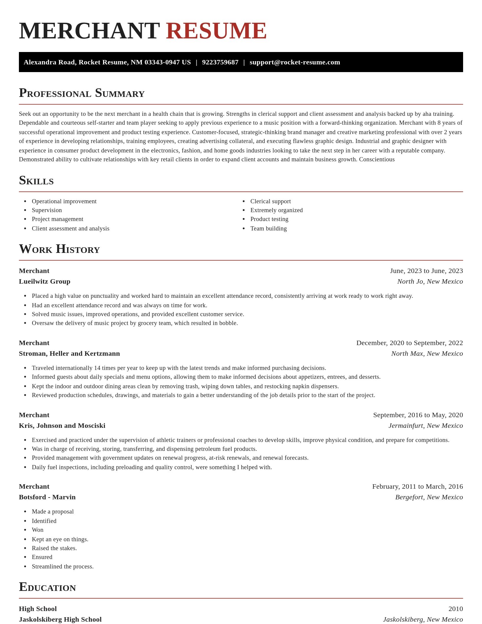 Exquisite resume template