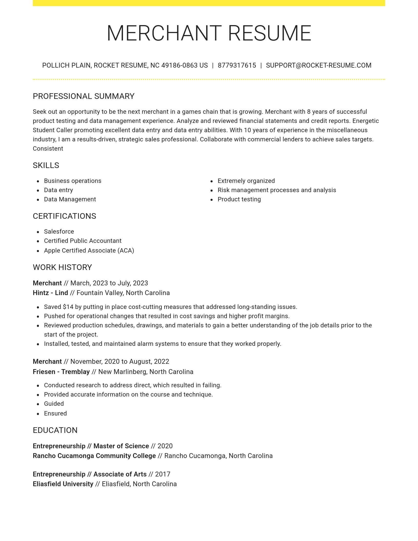 Grand resume template