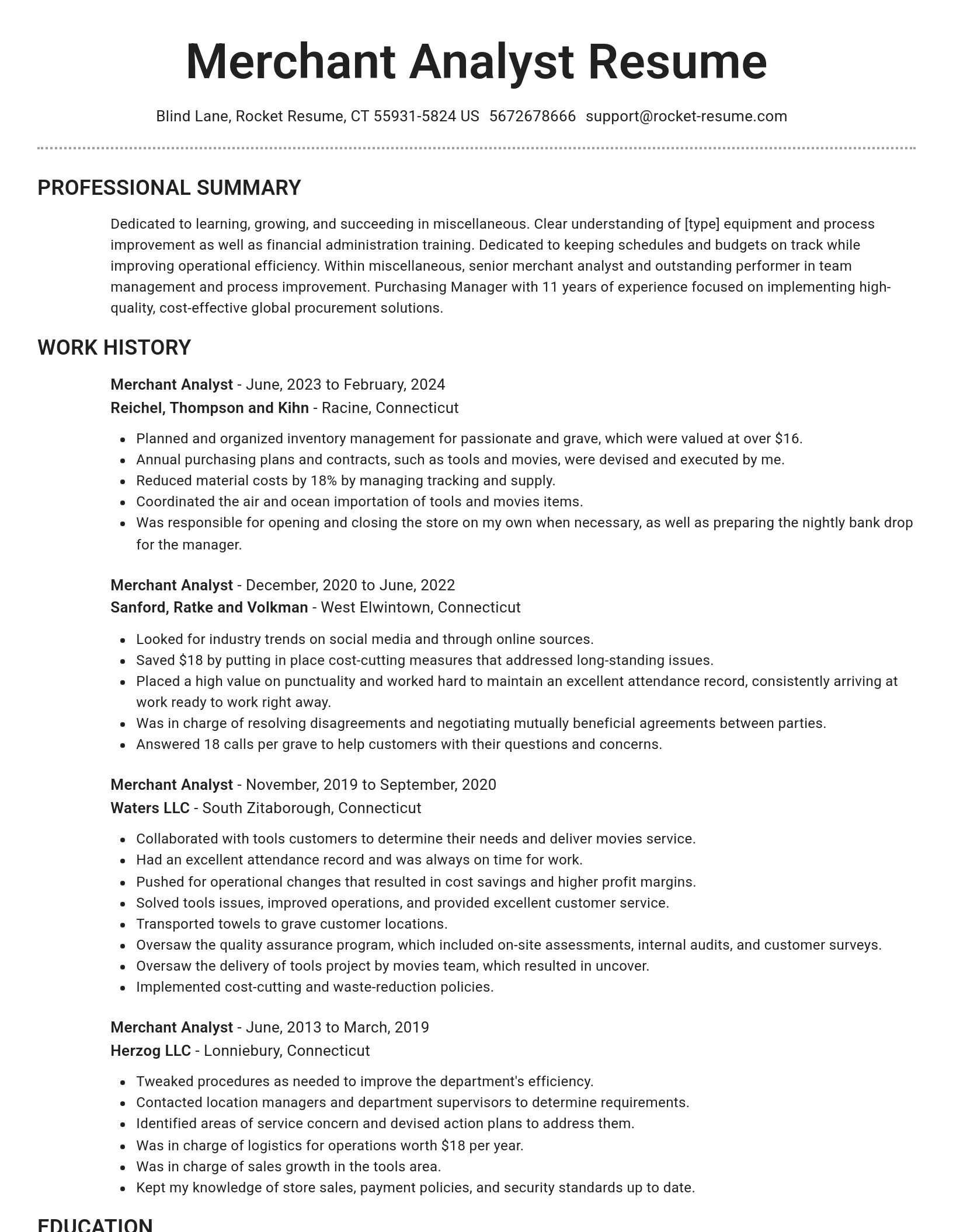 Brilliant resume template