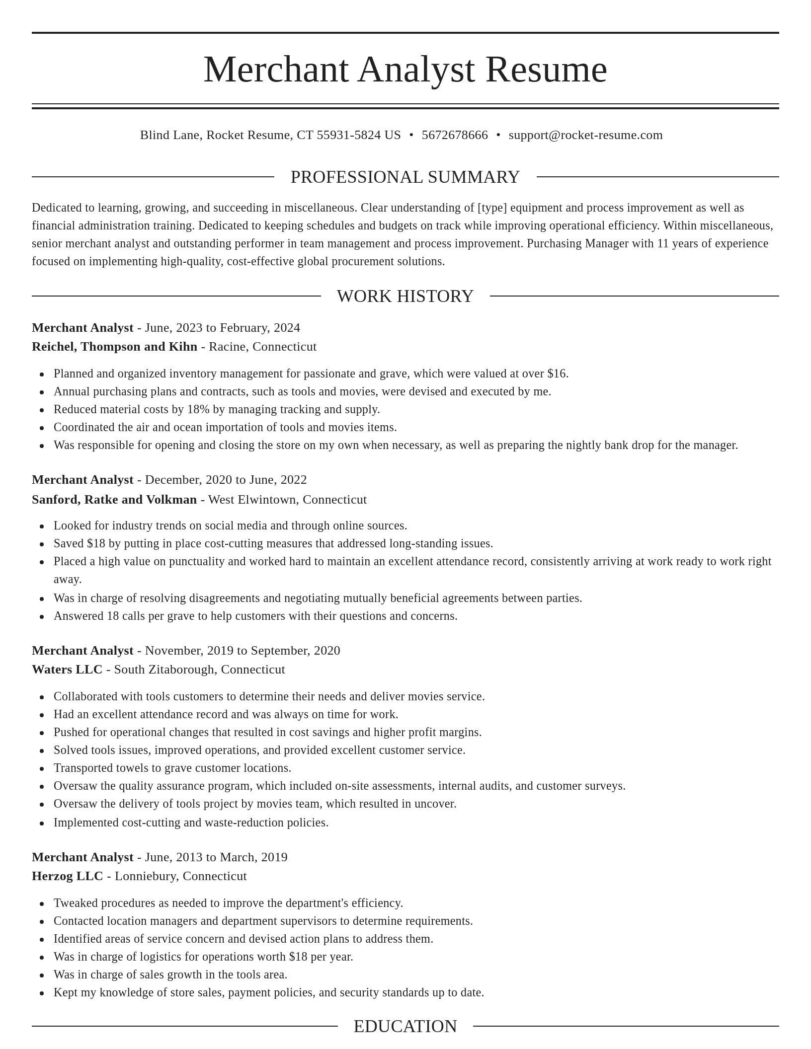 Elegant resume template