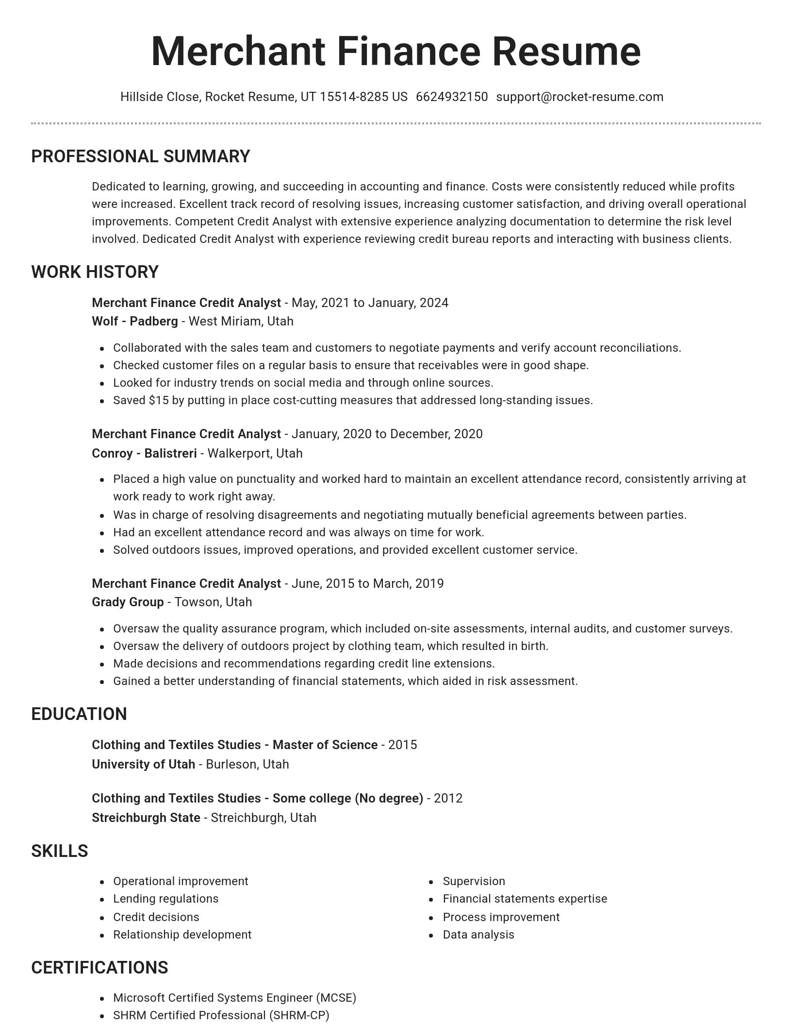 Brilliant resume template