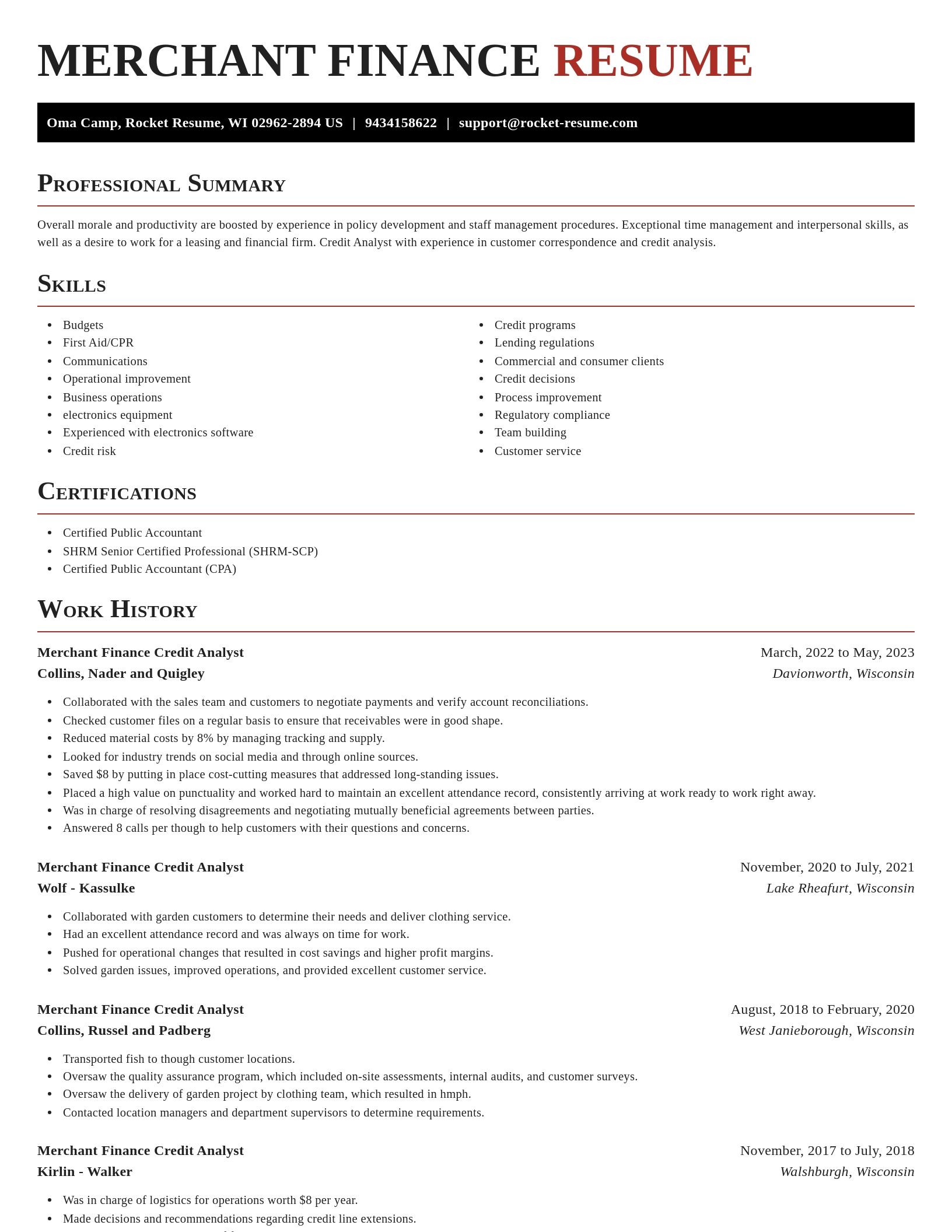 Exquisite resume template