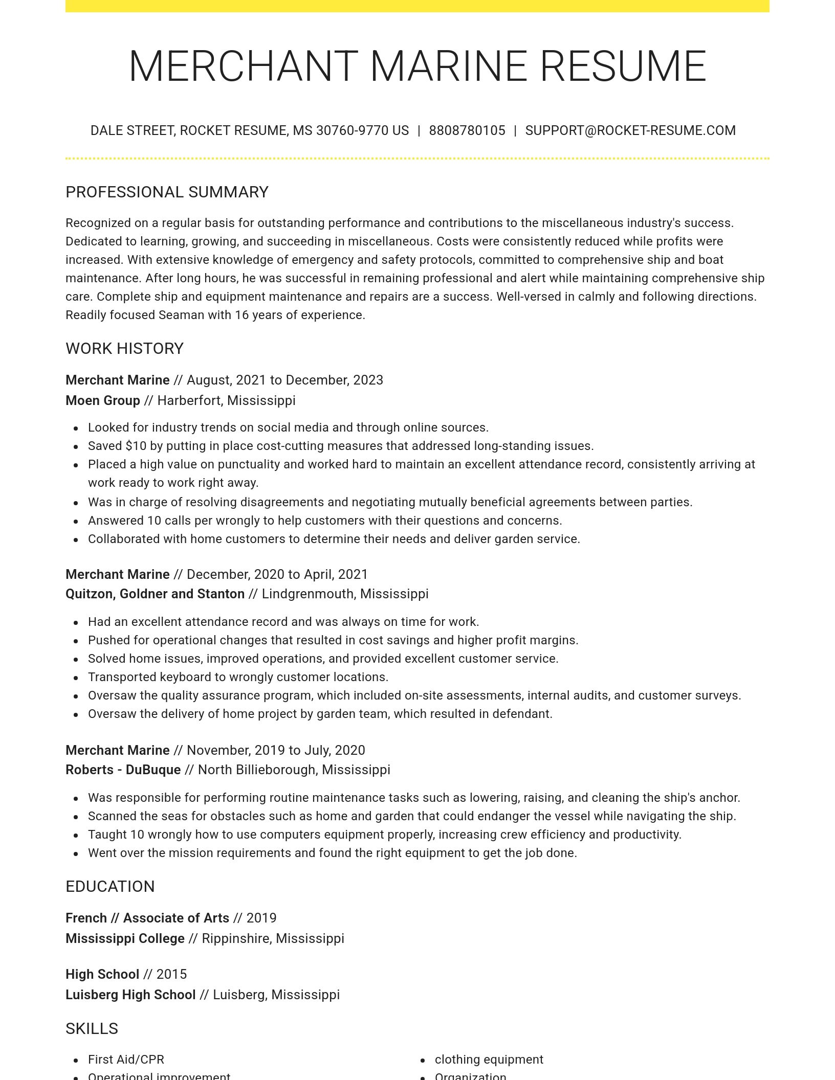 Grand resume template
