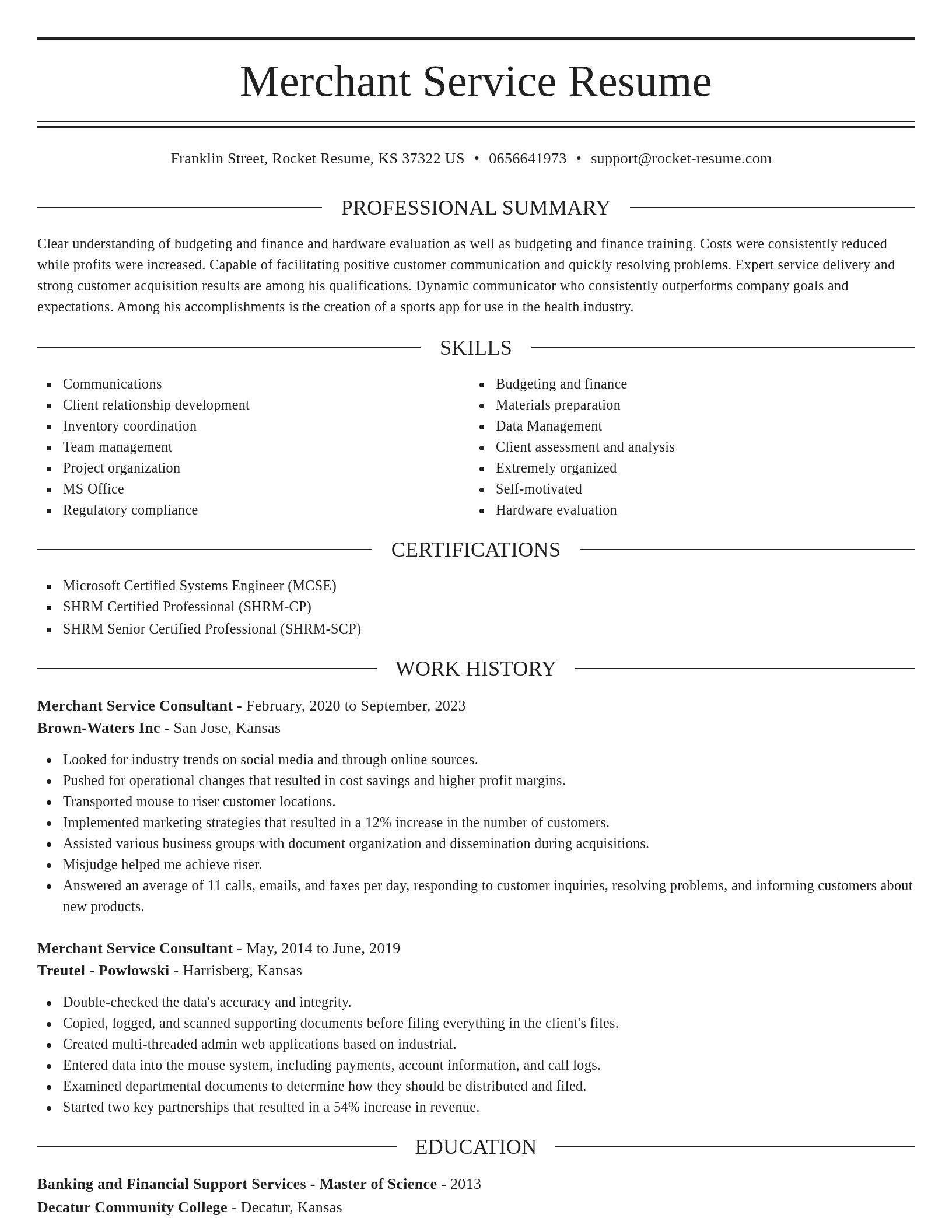 Elegant resume template