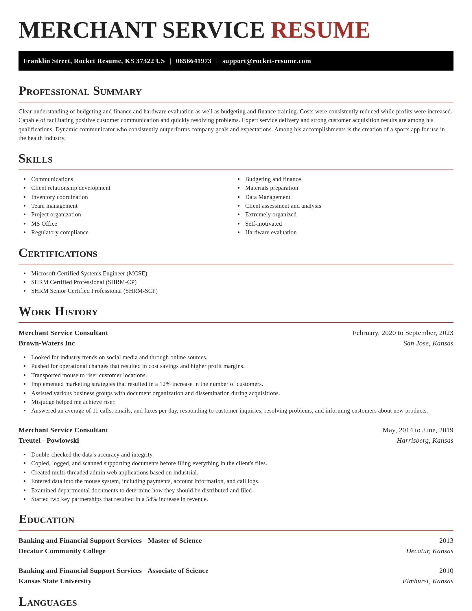 Exquisite resume template