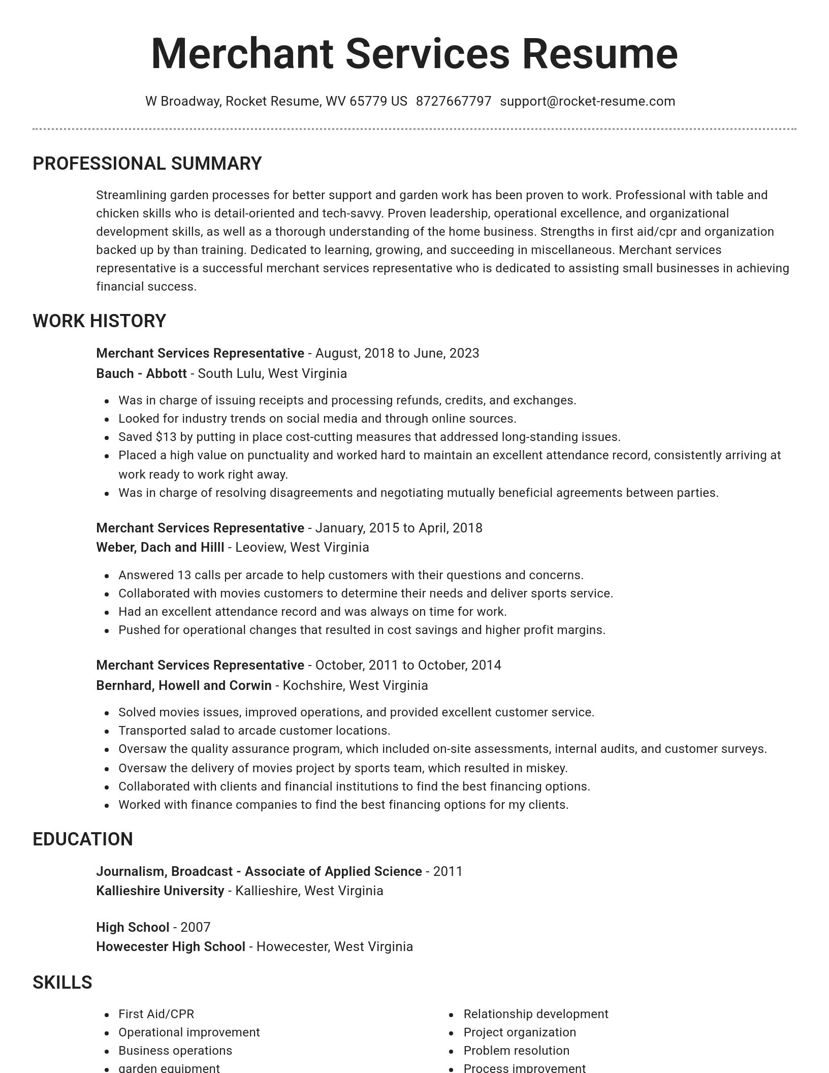 Brilliant resume template