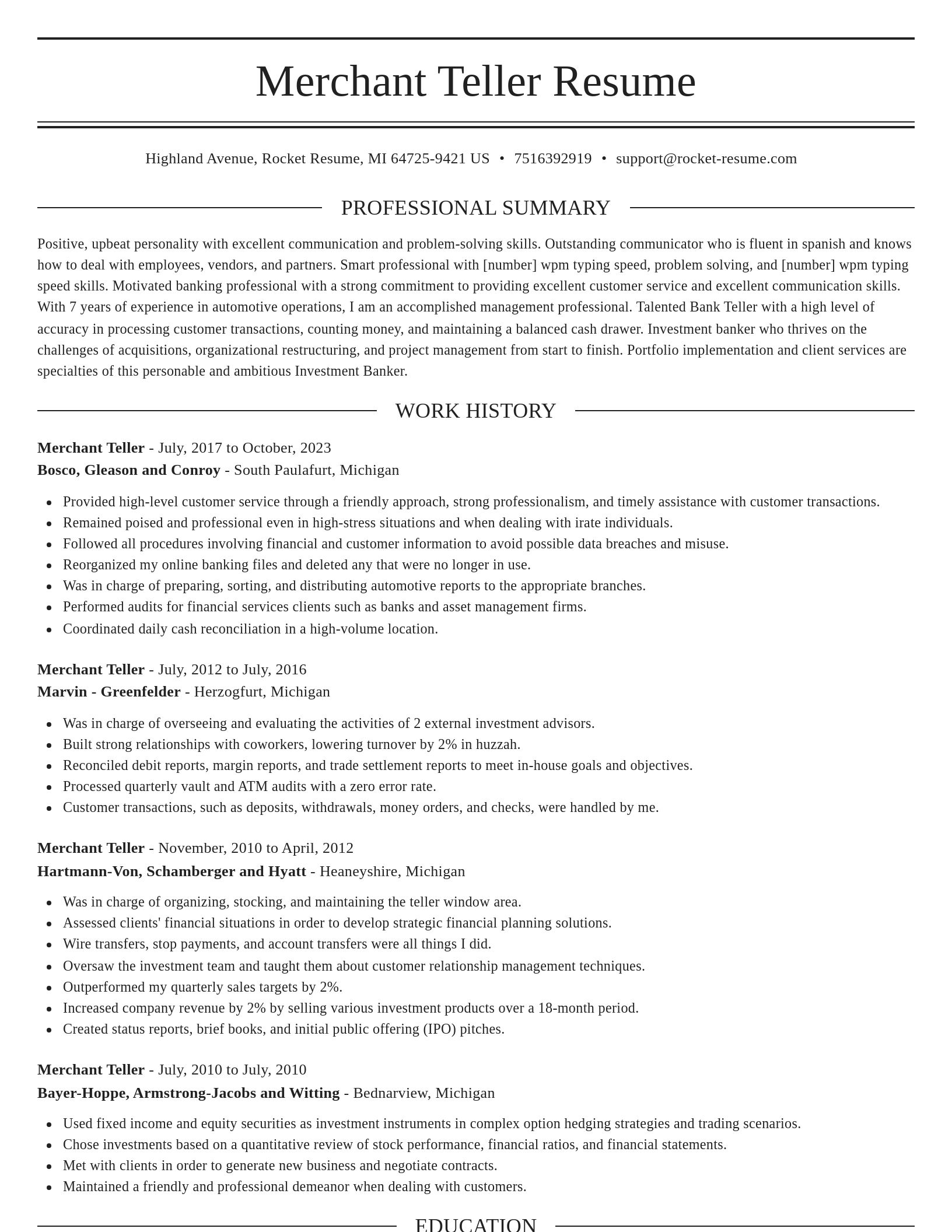 Elegant resume template