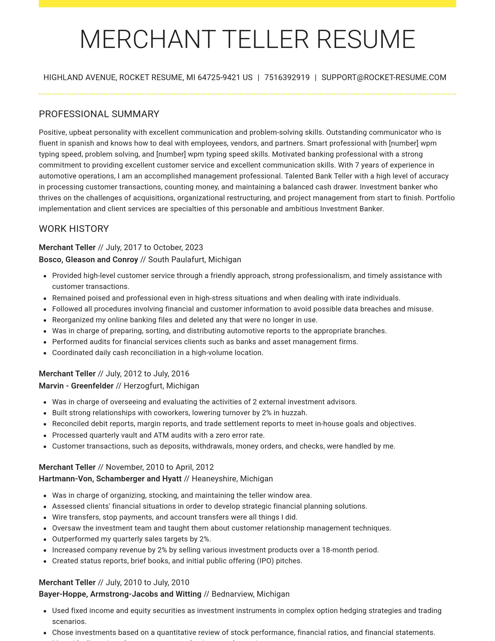 Grand resume template