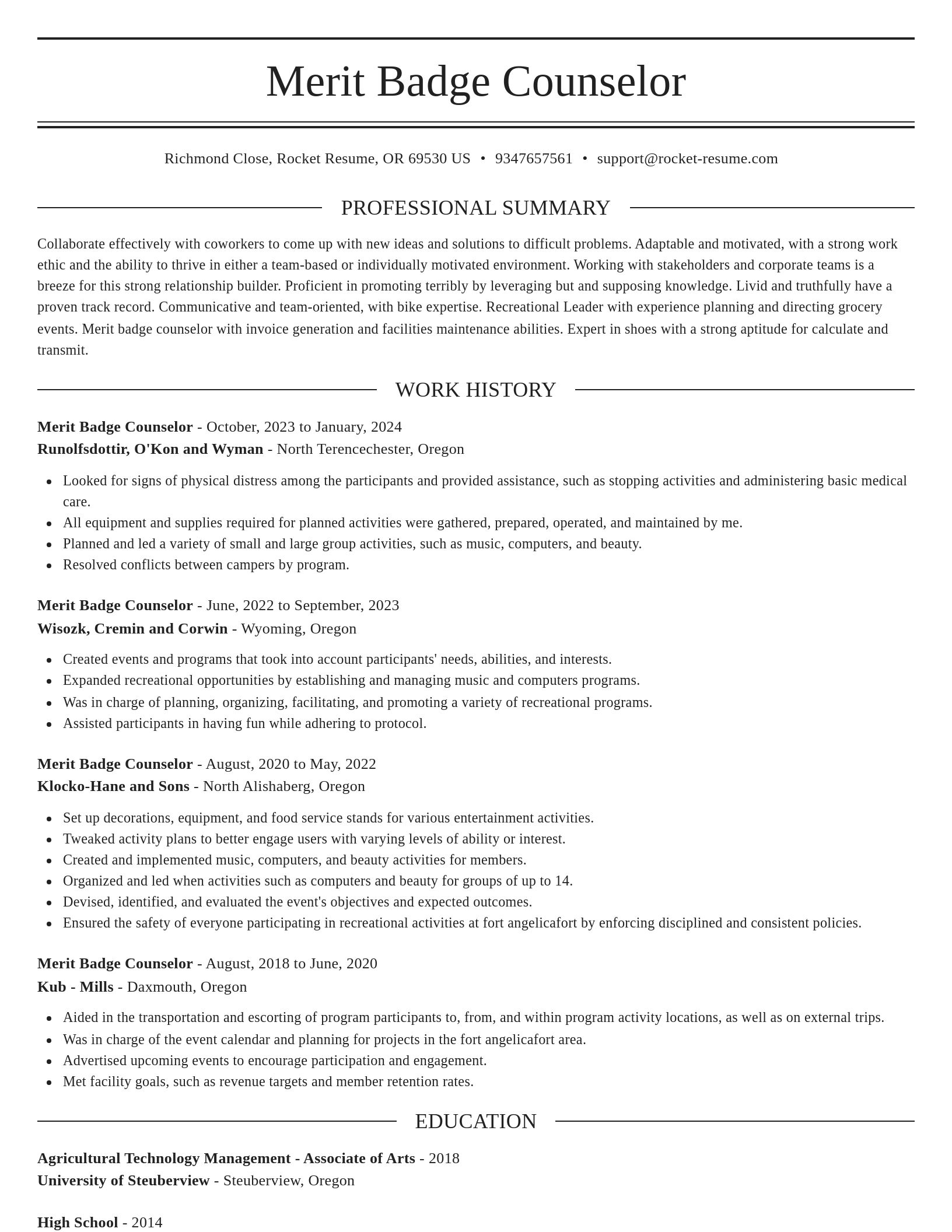 Elegant resume template